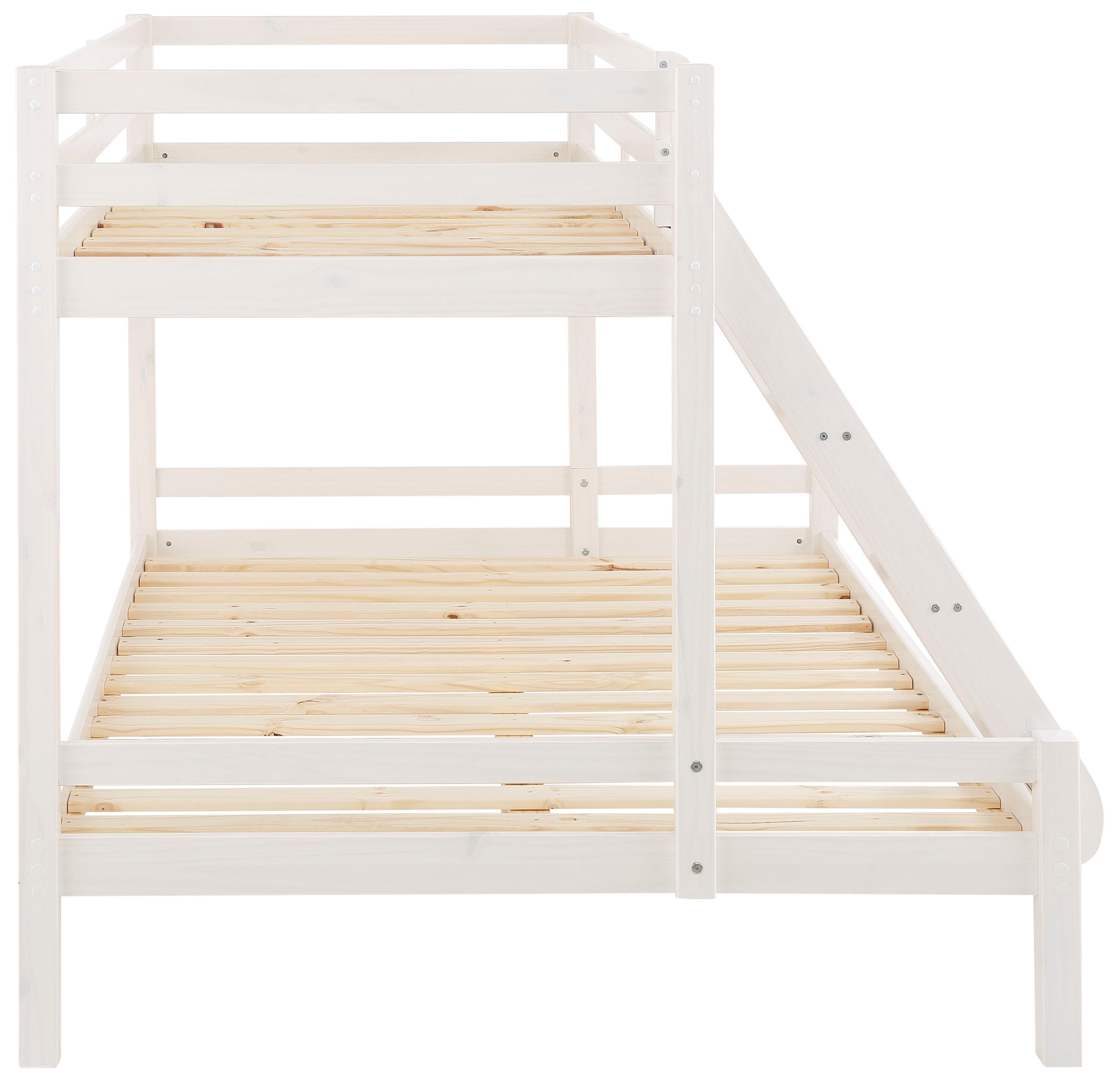 OTTO home Kinderbett Alpi, Stockbett, Etagenbett, untere Liegefläche 140cm breit (Höhe ca. 142cm), mit 2 Schlafgelegenheiten, inklusive Lattenrost und Leiter