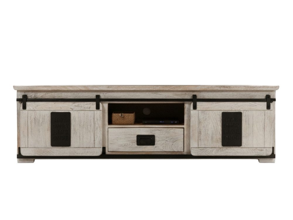 WOLF MÖBEL Sideboard (175 x 45 x 50), SLIDE Lowboard mit 2 Schiebetüren/1 Schublade/1 Ablage