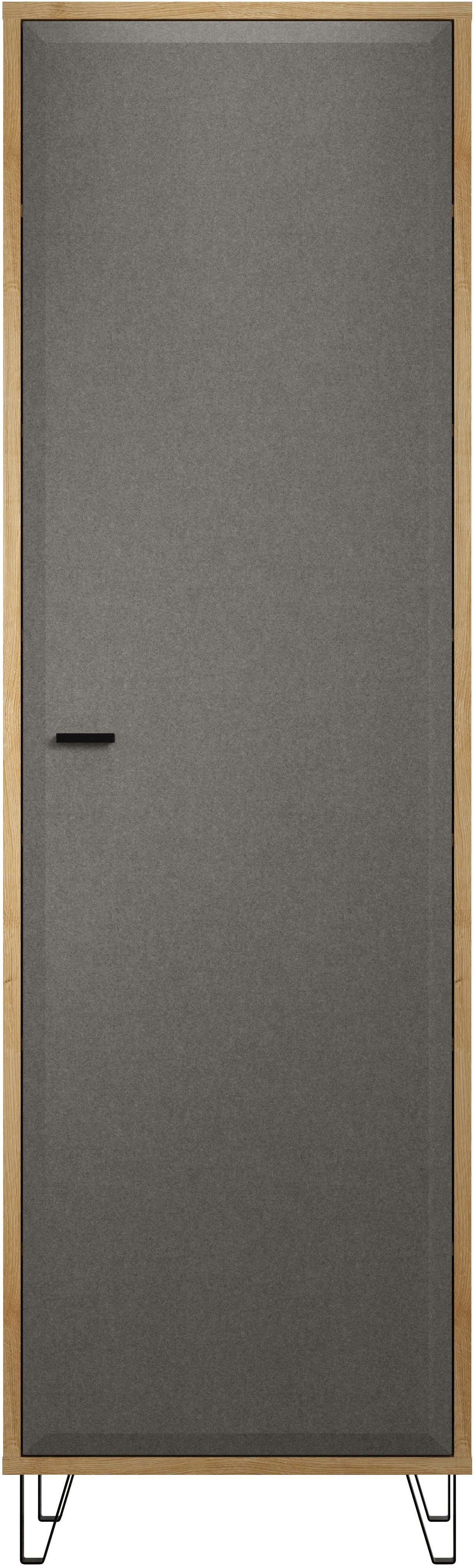 Places of Style Garderobenschrank Belva (1-St) Flurschrank mit 5 verstellbaren Böden und ausziehbarer Kleiderstange