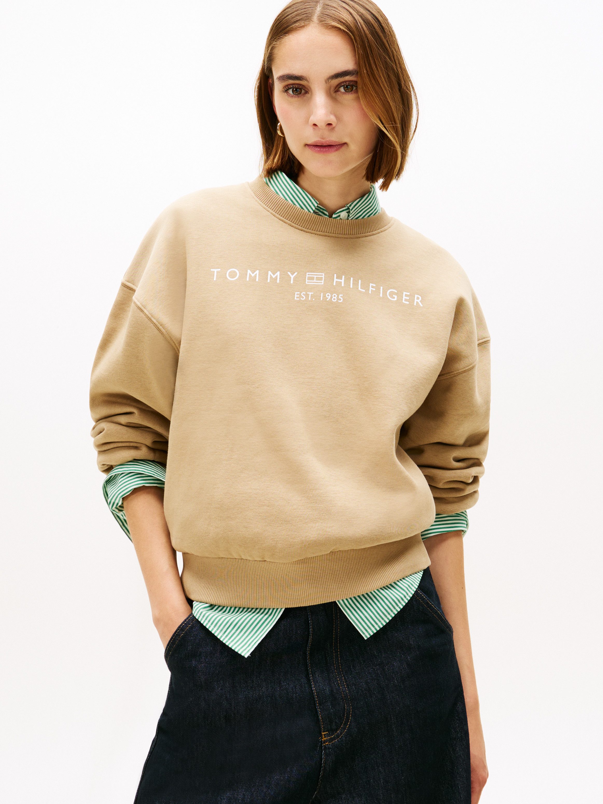 Tommy Hilfiger Sweatshirt CORP LOGO MDRN SWTSRT Baumwollmischung günstig online kaufen