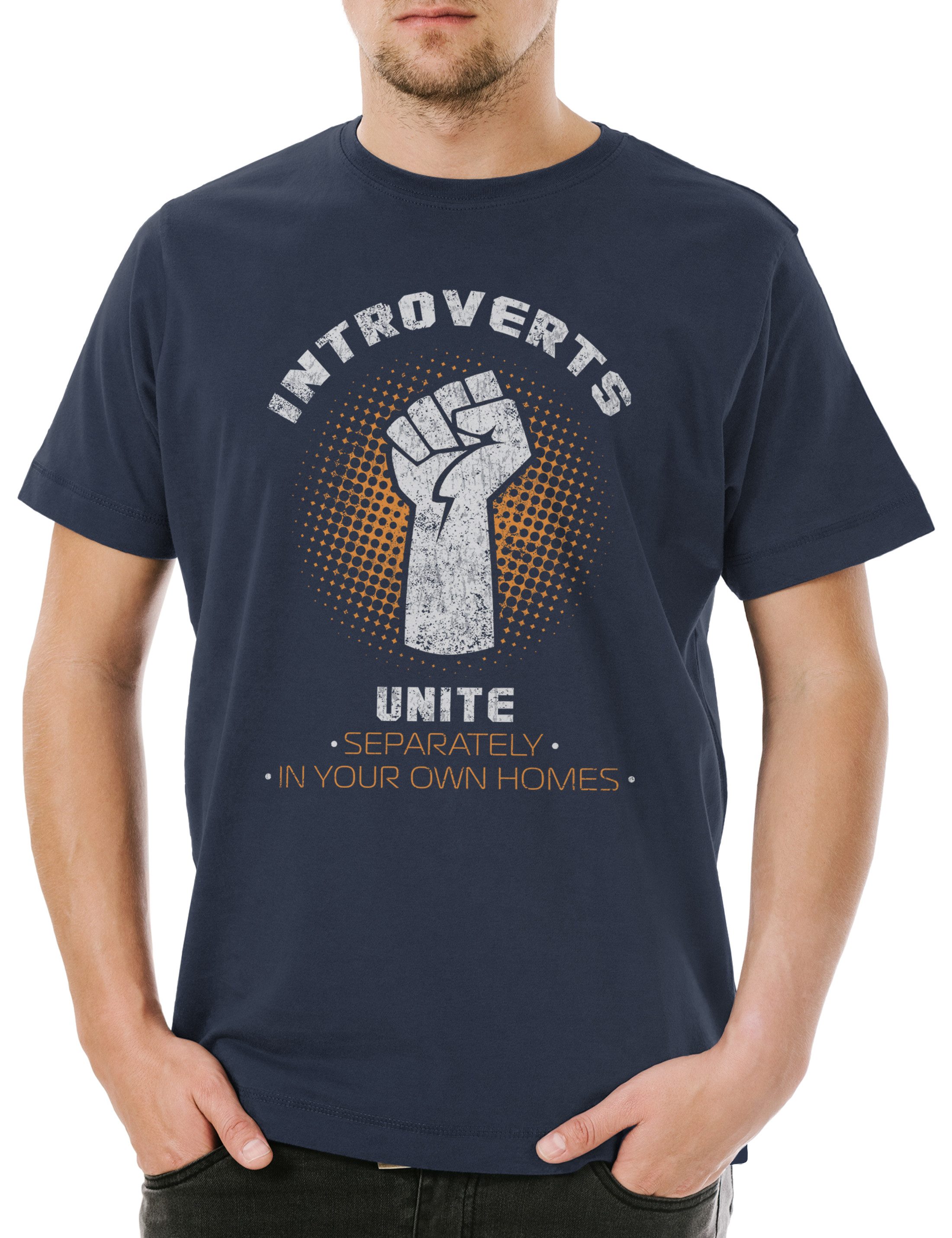 Print-Shirt Introverts Unite Herren T-Shirt Geek Nerd Fun Informatiker Informatik