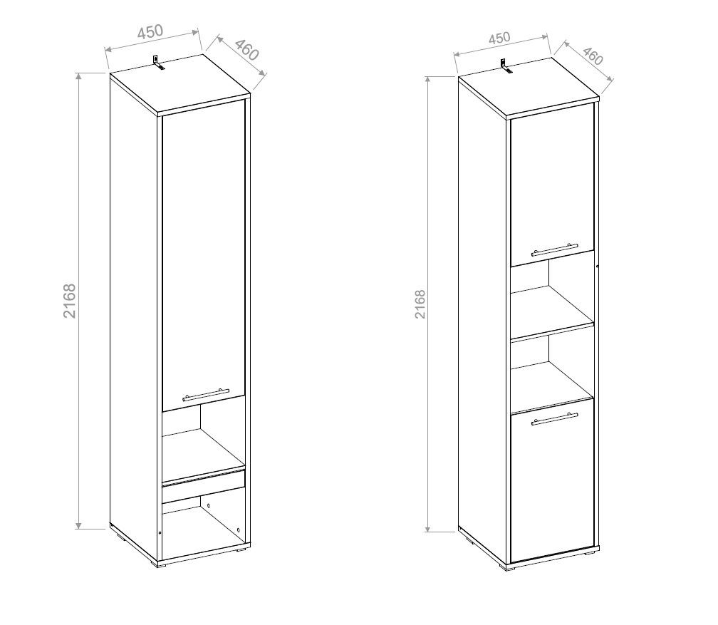 2 TraumMöbel Schrankbett und klappbar Schrankbett QMM weiß 140x200 Regalen Lattenrost CP178 mit vertikal vertikal
