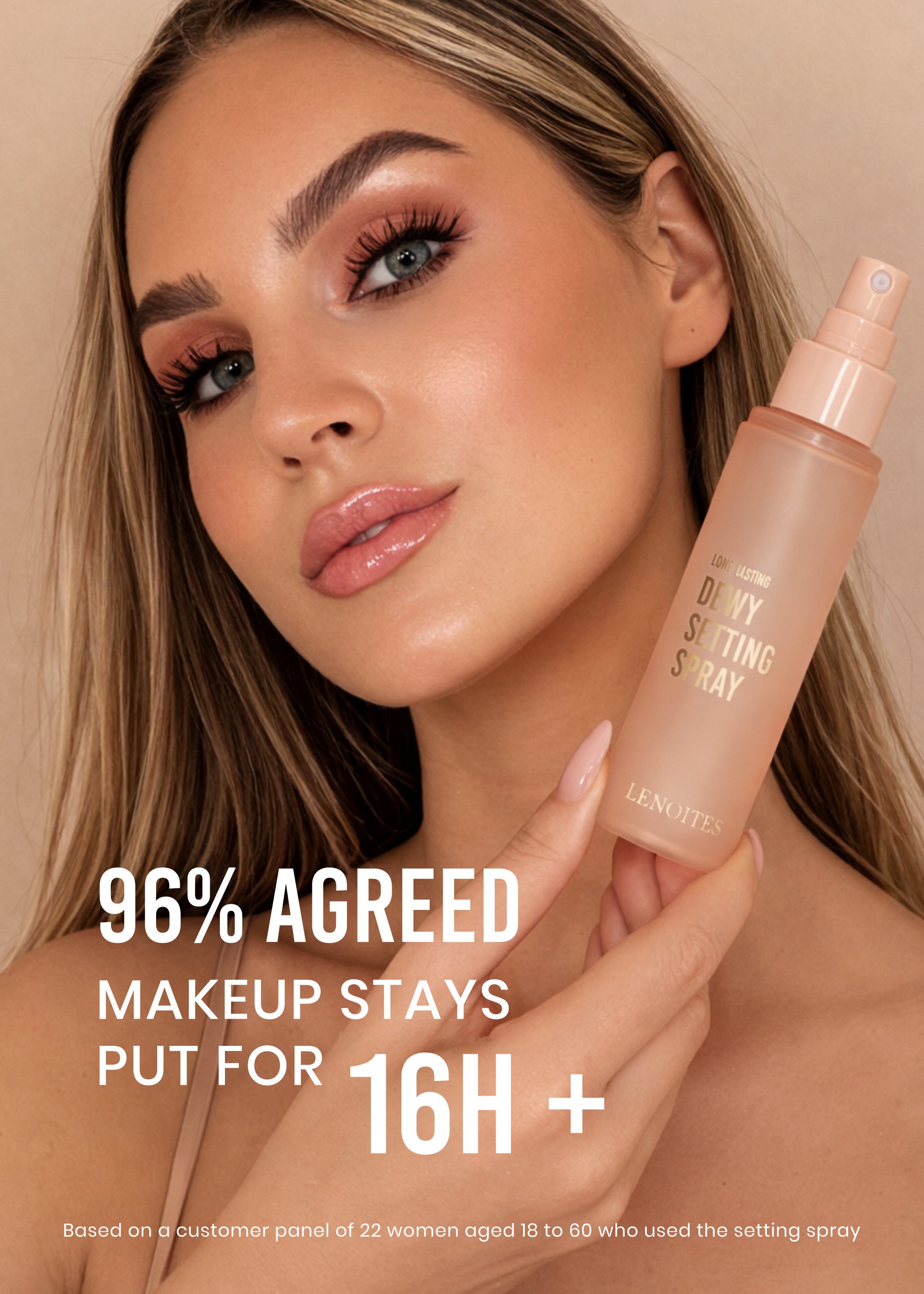 Lenoites Gesichtsspray Long Lasting Dewy Setting Spray, Feuchtigkeitsspendend, Glanz, Natürlich, Pflegend, Nährend
