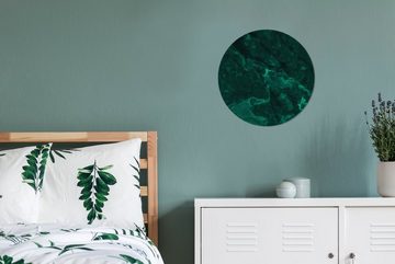 MuchoWow Gemälde Marmor - Limone - Grün - Strukturiert - Marmoroptik, (1 St), Kreis Wanddekoration Forex, Rundes Wandbild, Wohnzimmer, 30x30 cm