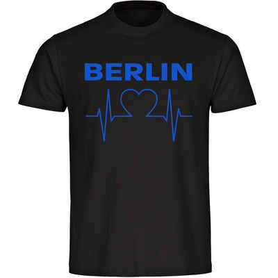 multifanshop T-Shirt Herren Berlin blau - Herzschlag - Männer