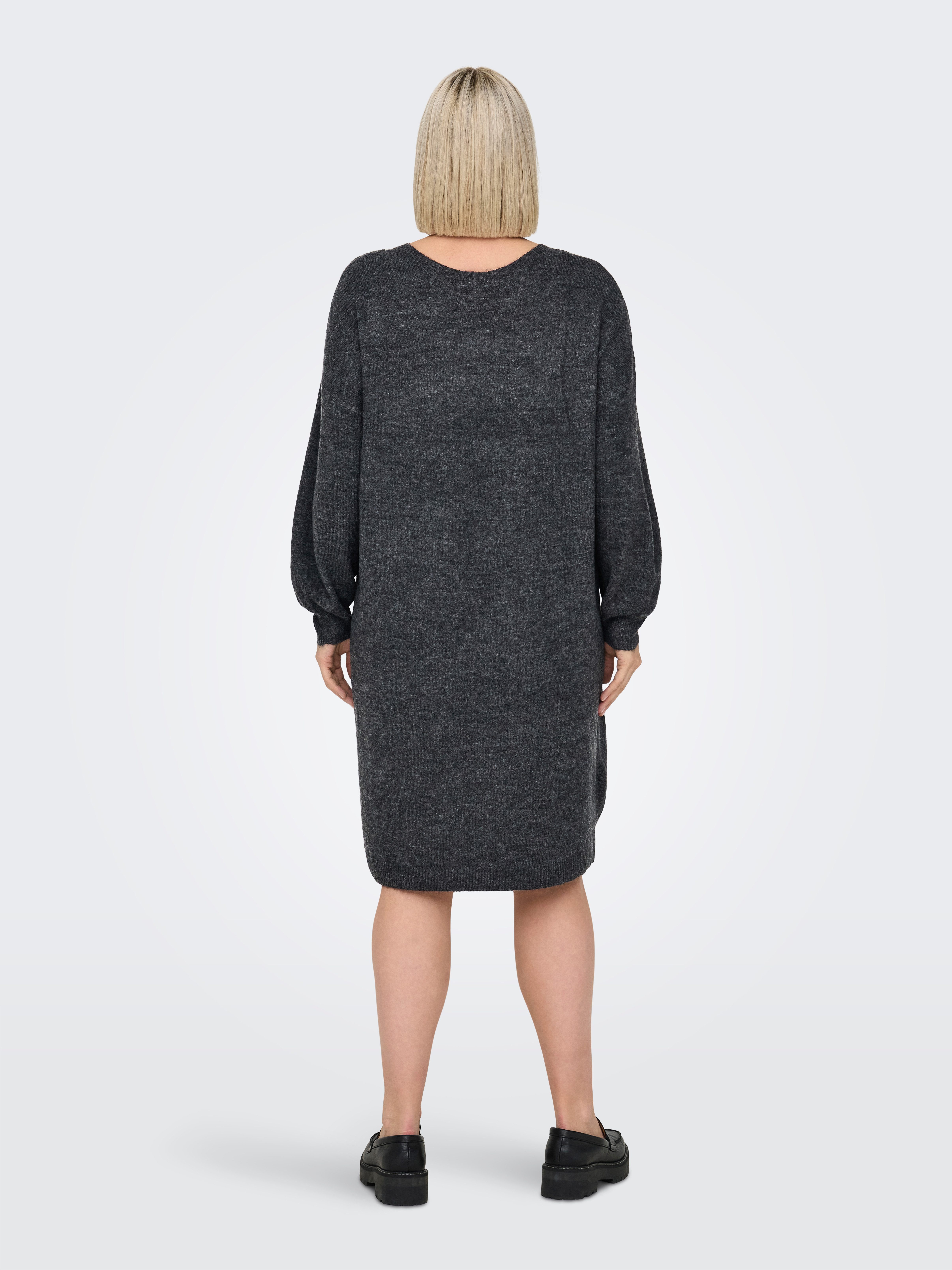 ONLY CARMAKOMA Strickkleid CARMANIFESTA LS V-NECK günstig online kaufen