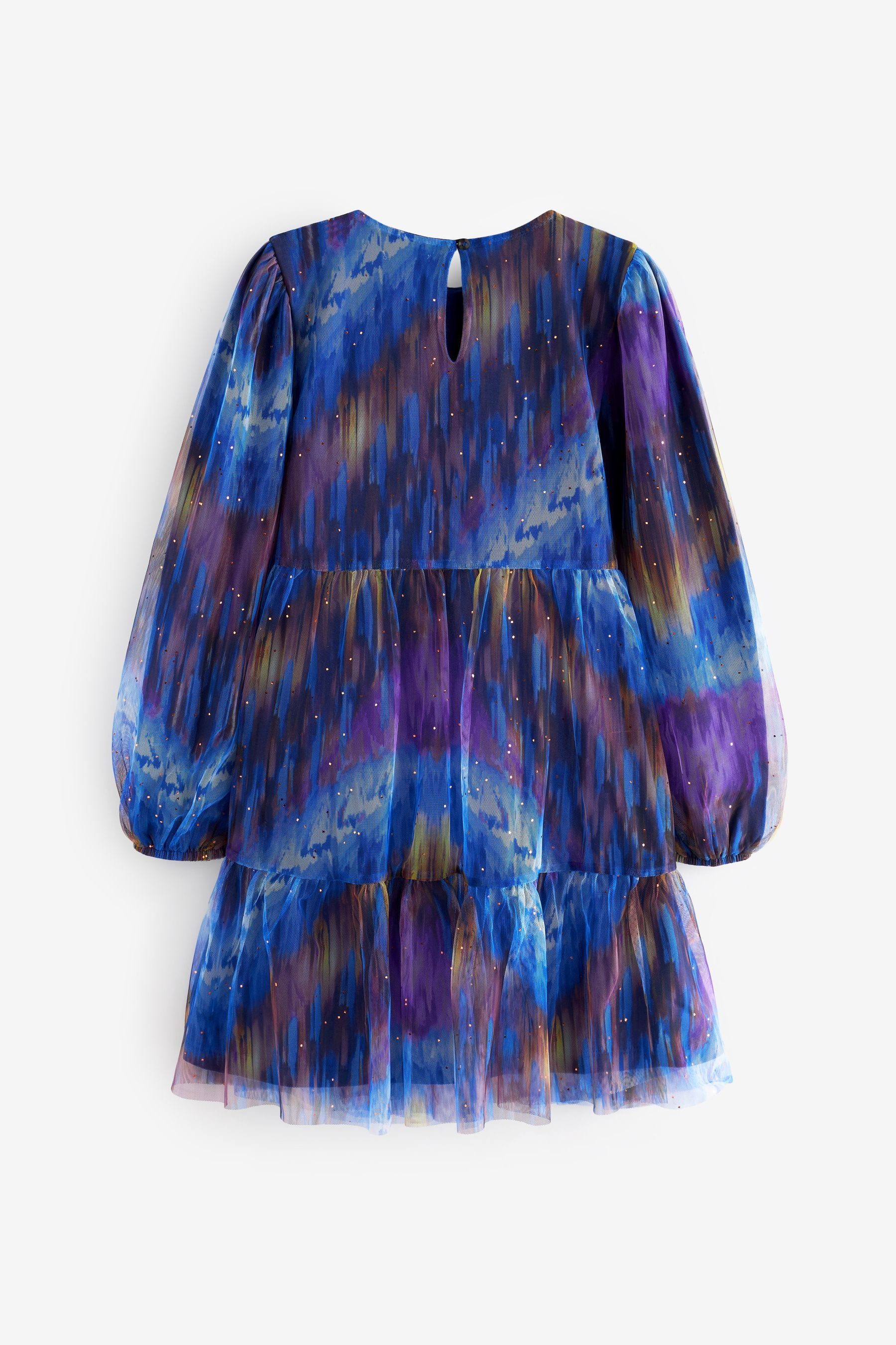 Mesh Dye (1-tlg) Gestuftes Tüllkleid Sparkle aus Blue/Purple Tie Next Tüllkleid