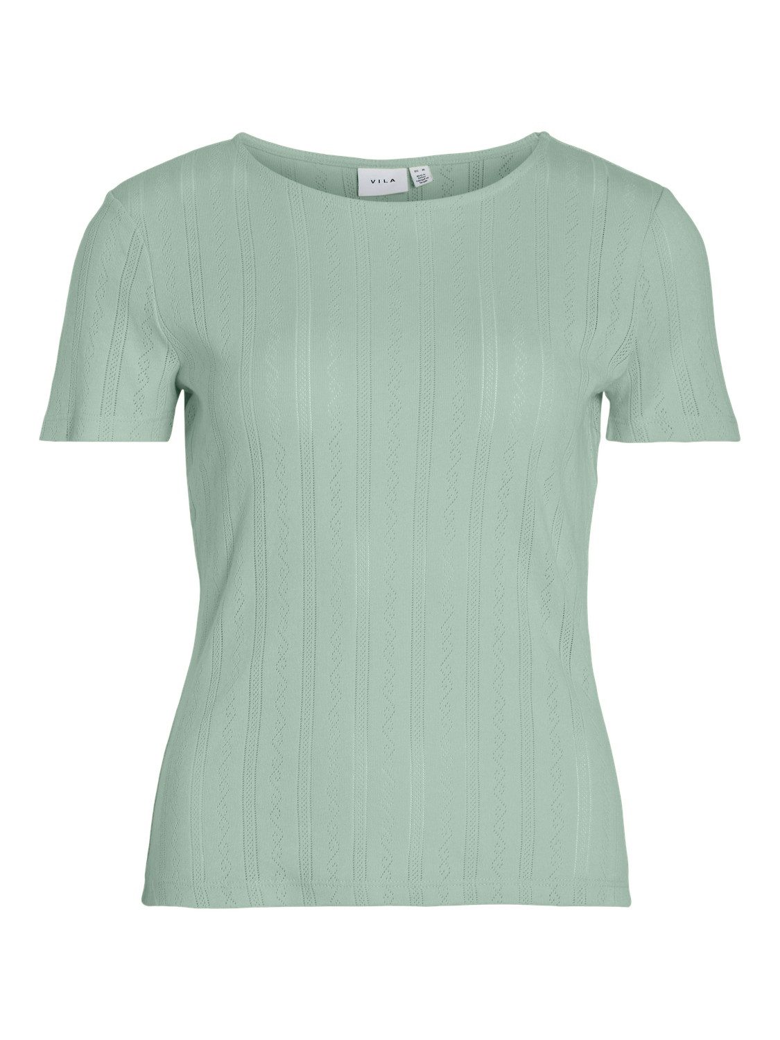 Vila T-Shirt Kurzarm-Strickshirt mit Rundhalsausschnitt und günstig online kaufen
