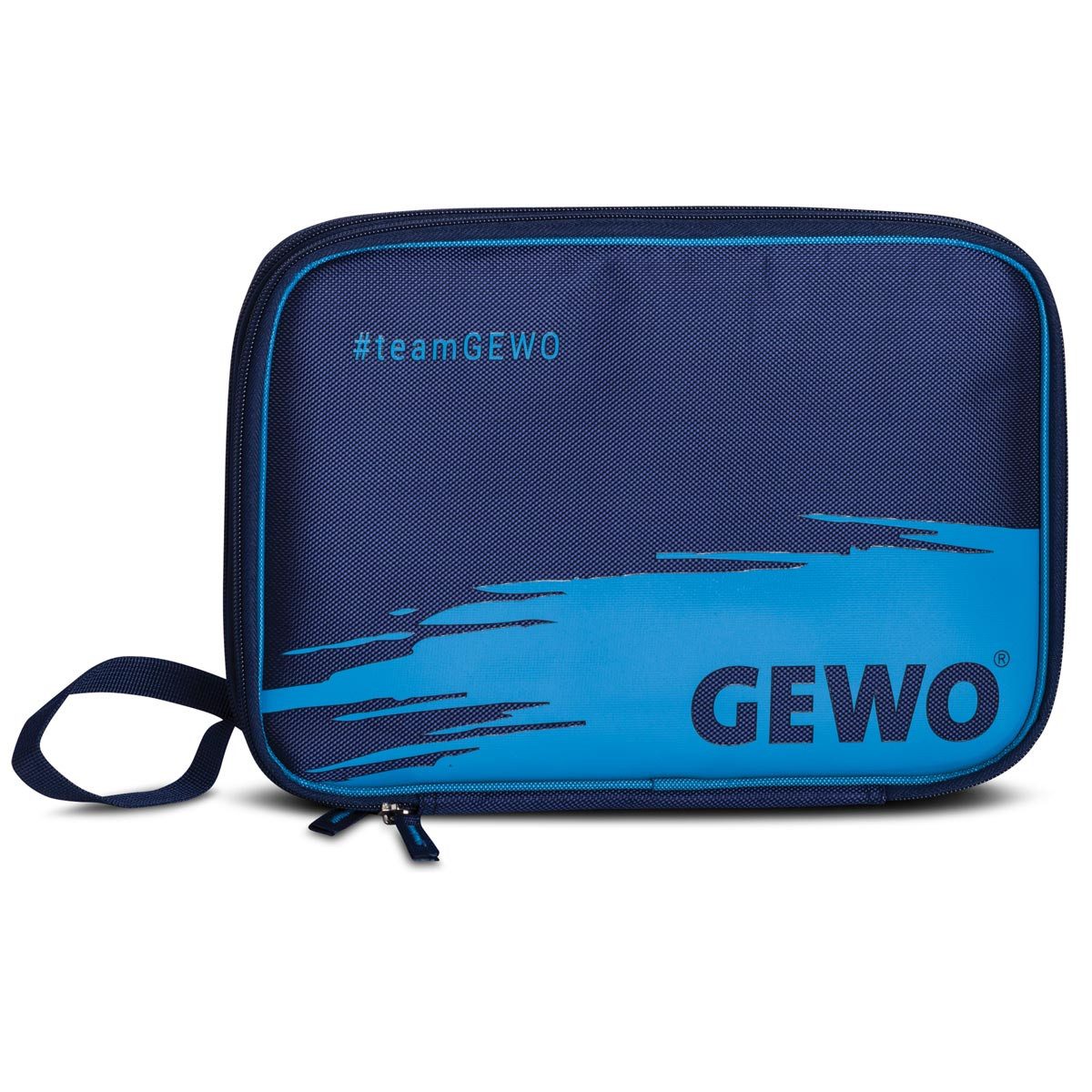 Schlägerhülle Doppel Wave Tischtennisschlägerhülle, marine/hellblau