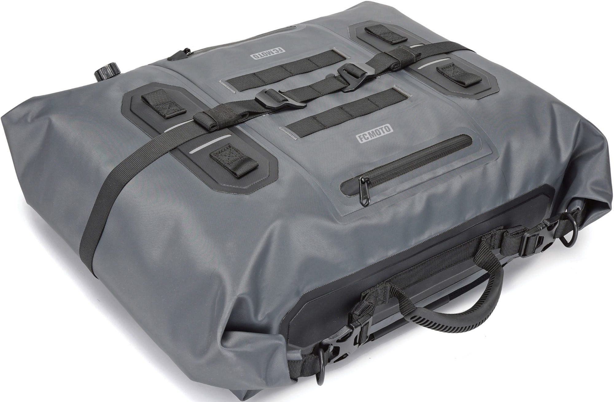 FC-Moto Gepäckträgertasche Ever-ST Roll-Top 32-40 L Hecktasche, Molle Befestigungssystem,reflektierende Elemente