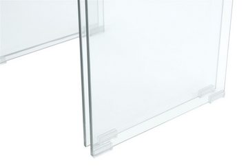 Qiyano Beistelltisch Beistelltisch Kaori 2er-Set Matt Silber - Glas - Modern - Ablage