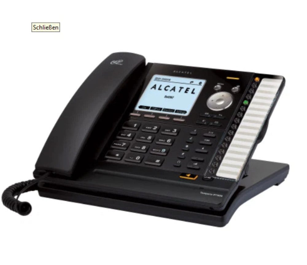 Alcatel Temporis IP700G VoIP Tischtelefon DECT-Basis für Büro und Homeoffice Festnetztelefon (Mobilteile: 1, IPv4, IPv6, SIP, DECT, Gigabit Ethernet, HD-Audio, PoE, 5 Konten, 16 BLF-Tasten, LCD, Freisprechen, TLS/SRTP)
