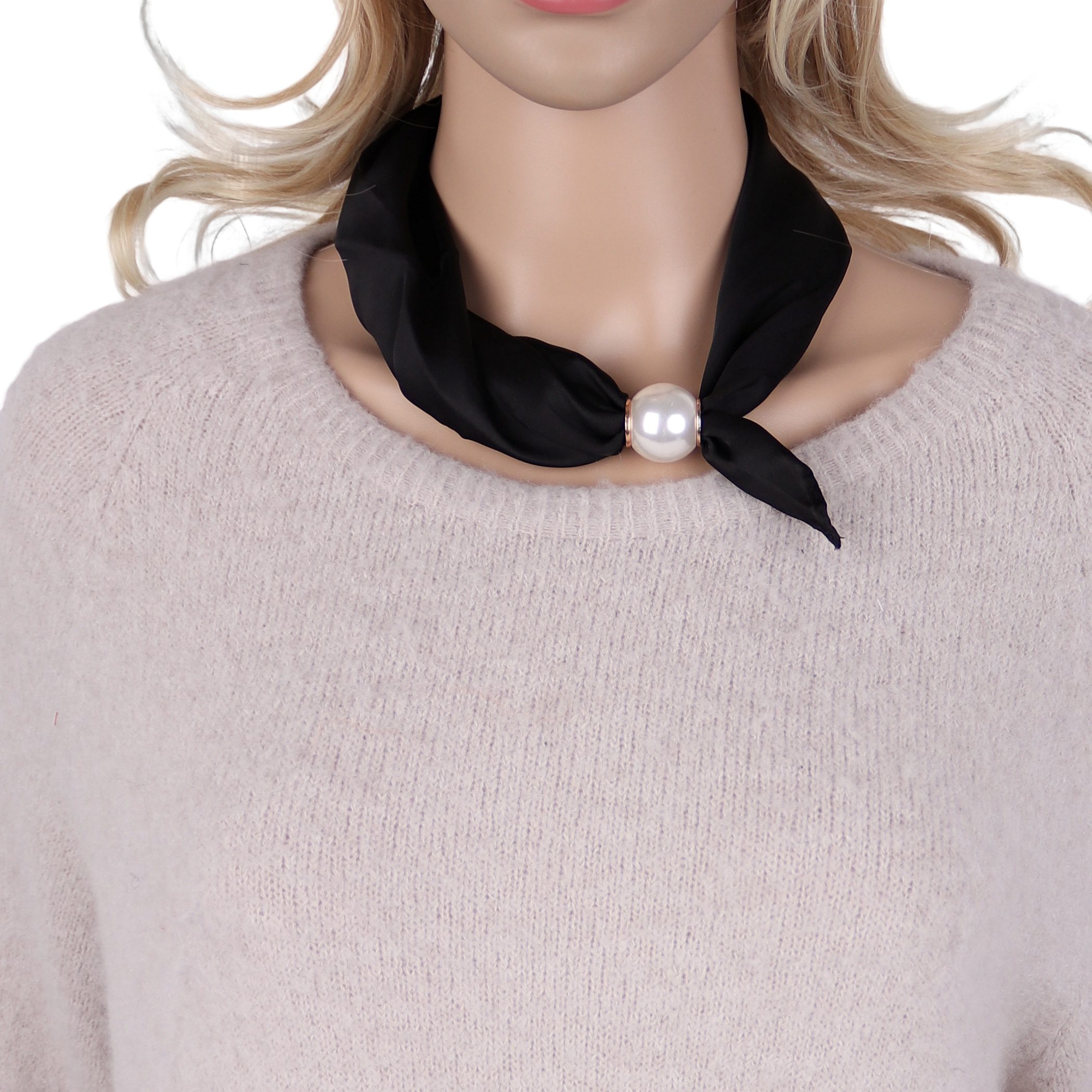 MIRROSI Nickituch Schmales Halstuch mit magnetischem Clip, Damen Halstuch deal für Frühling,Sommer, Herbst