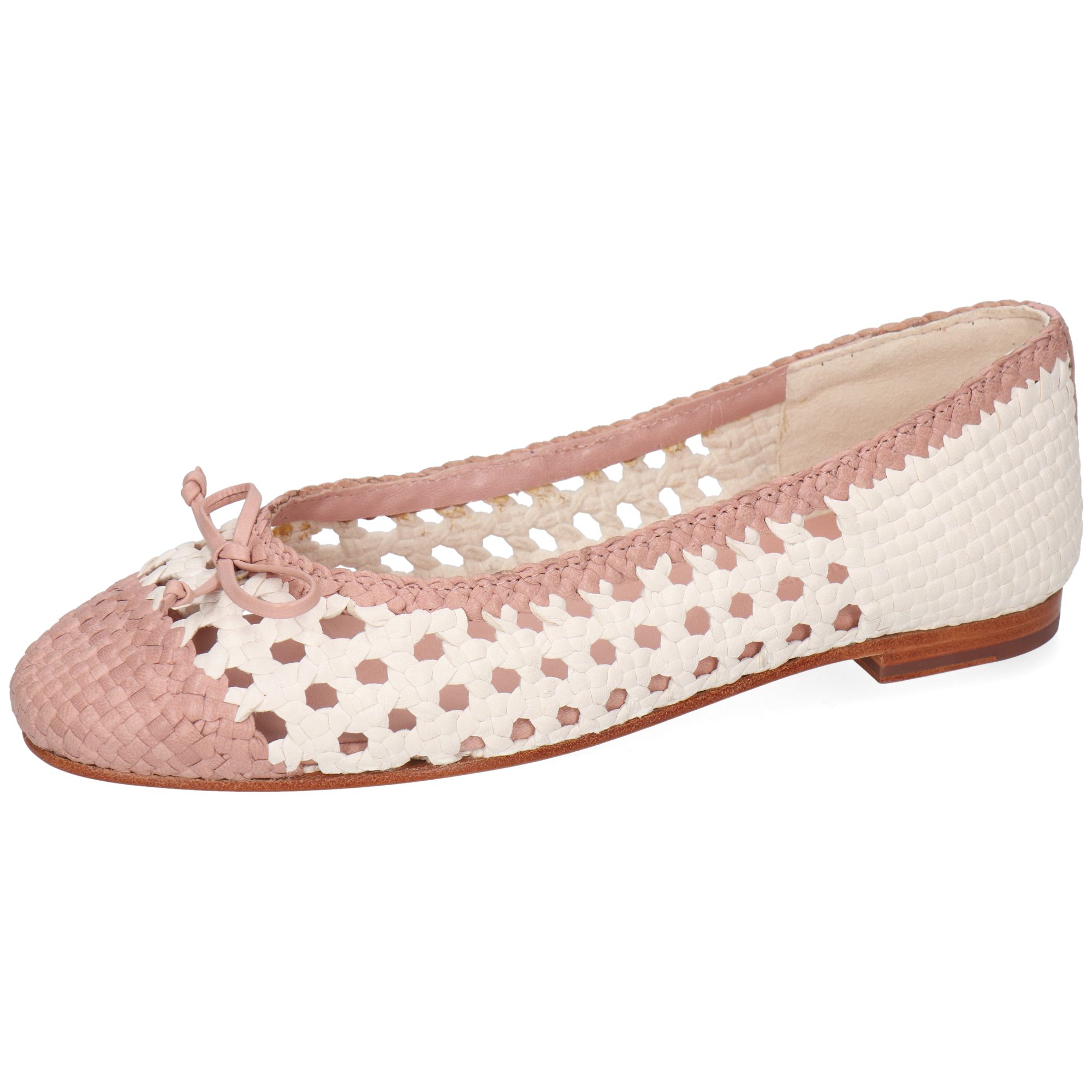 Imani 1 Leder-Geflochtene Schuhe für Damen Ballerina
