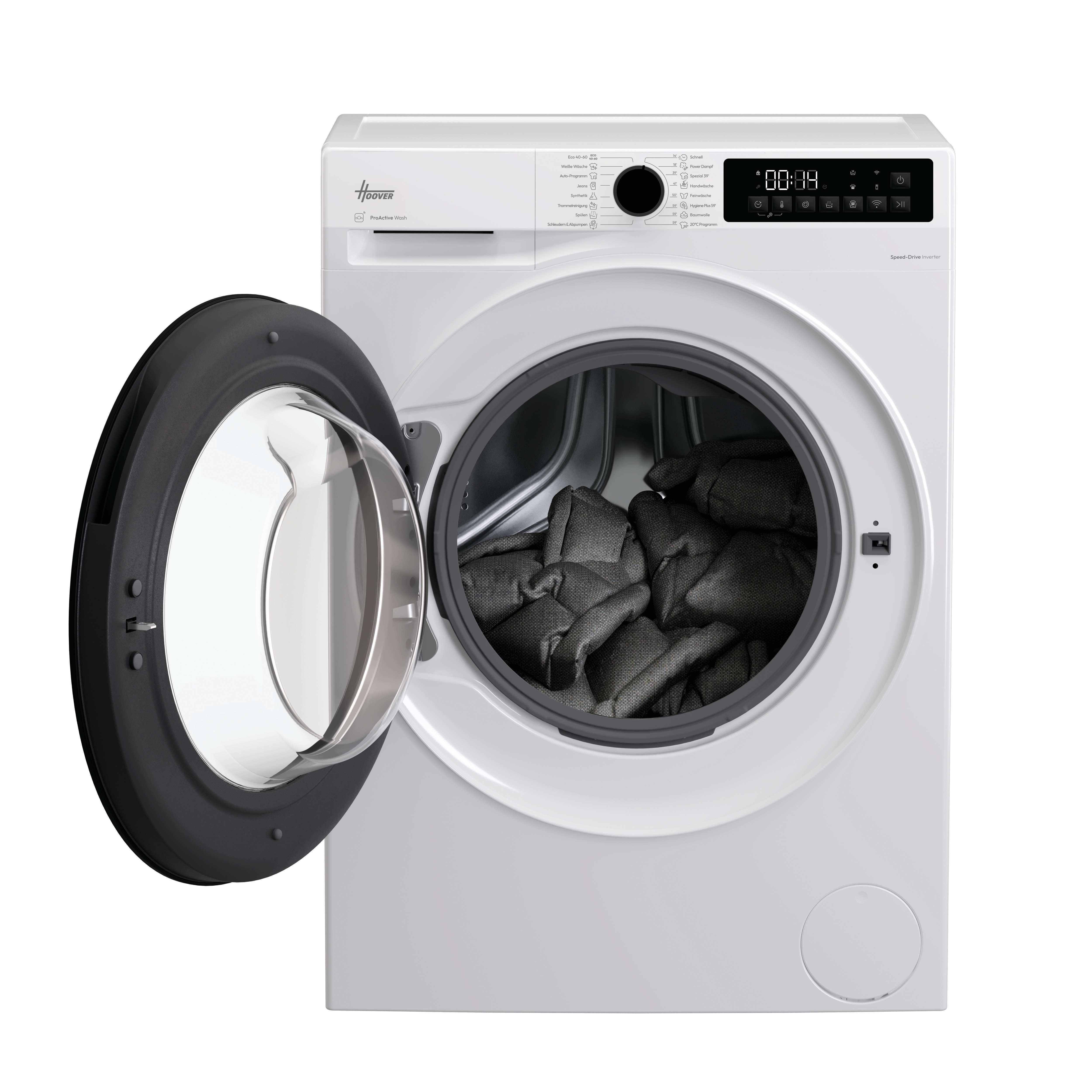 Hoover Waschmaschine H/ProWash 300 HGDQ49SBL8U-84, 9 kg, 1300 U/min, Vielseitige Kurzprogramme
