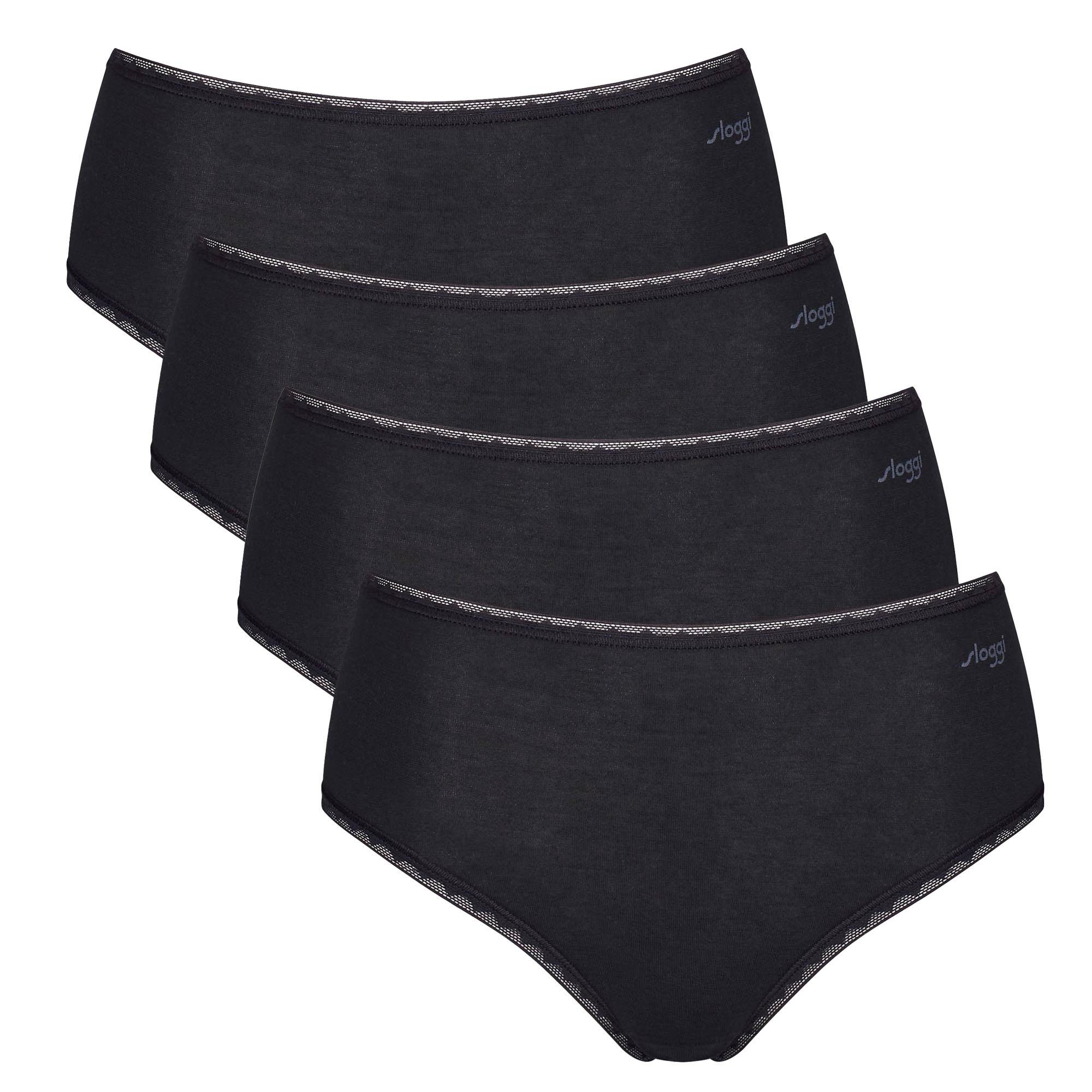 Slip Donna Sloggi Pacco Da 4 - Cotone Elasticizzato, Confortevoli E Con Pizzo Decorativo