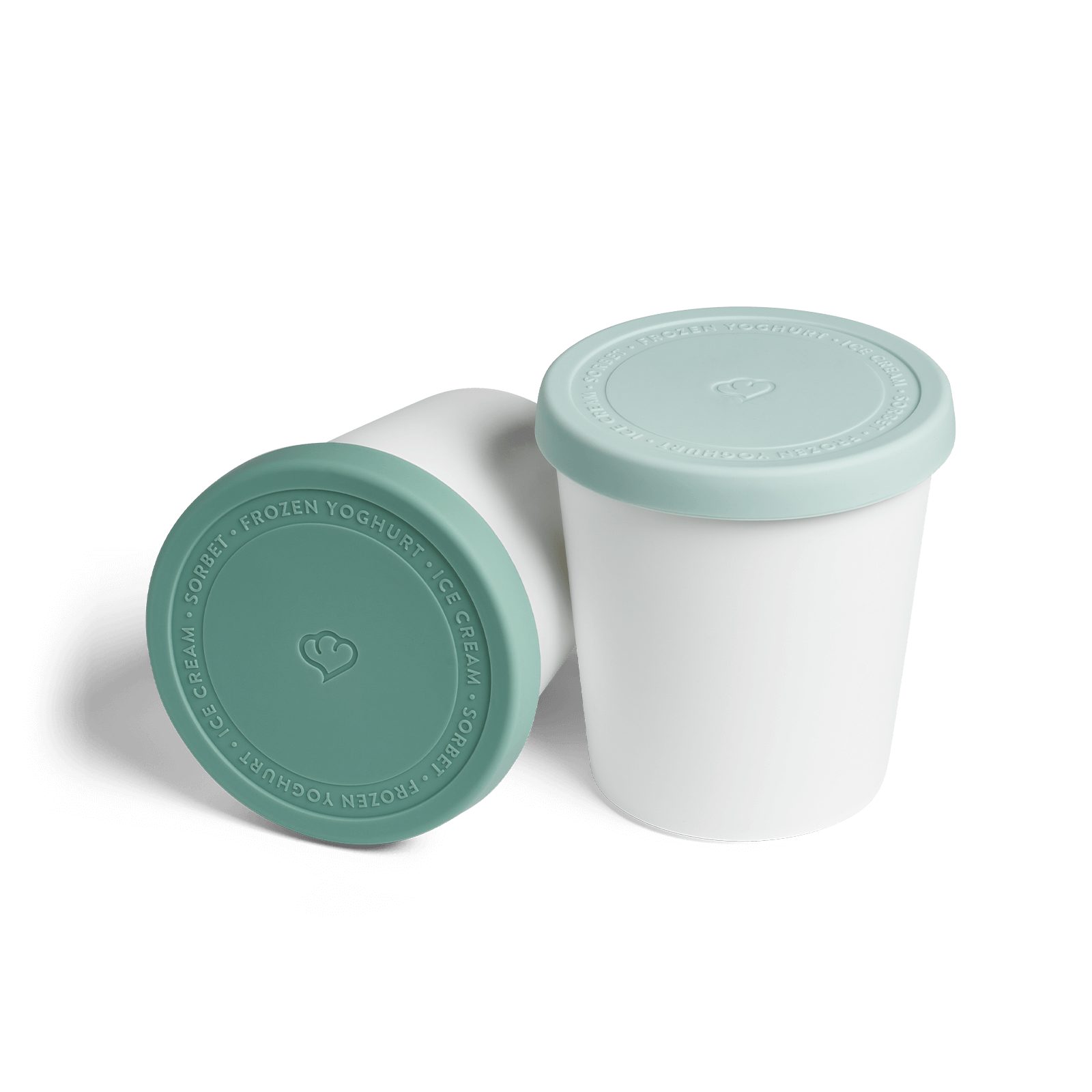 Springlane Thermobehälter für Speiseeis, verschiedene Variationen, Kunststoff, 2er-Set Mint, 1 Liter, doppelwandig