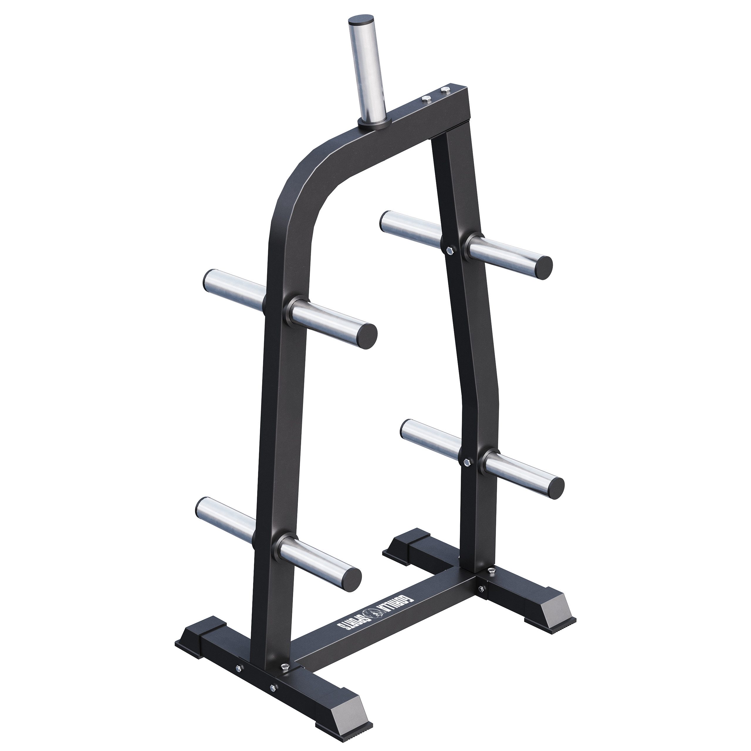 GORILLA SPORTS Hantelscheibenständer Hantelscheibenständer Olympia 50 mm Stahl bis 300 kg, 300 KG TRAGKRAFT, mit oder ohne Hantelstangenablage