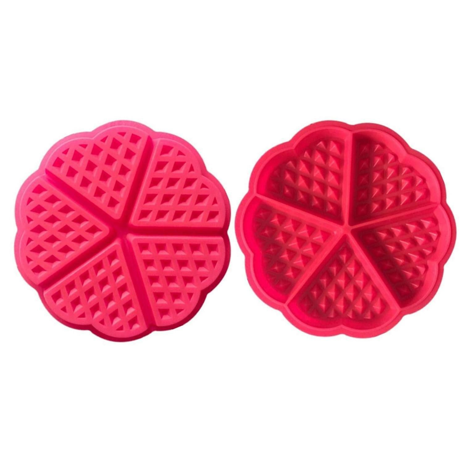 LuxusKollektion Silikonform Silikon Waffelform 2er Set Antihaft