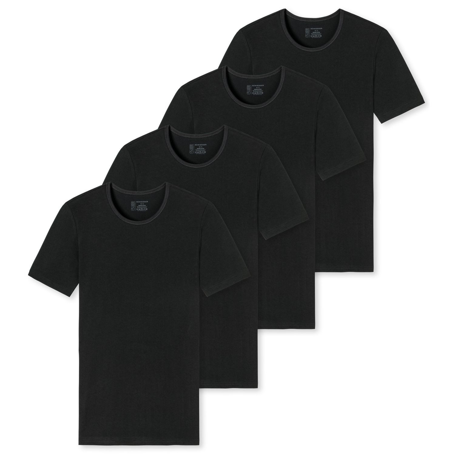 Schiesser T-Shirt 95/5 Organic Cotton (4-tlg) günstig online kaufen