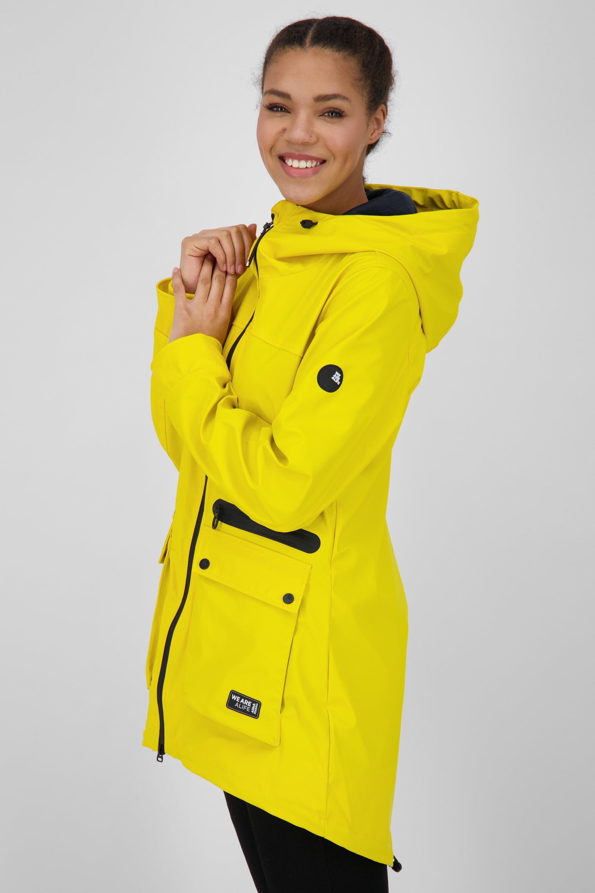 Übergangsjacke & Damen Jacke, AudreyAK Alife Kickin citron Raincoat leichte Sommerjacke