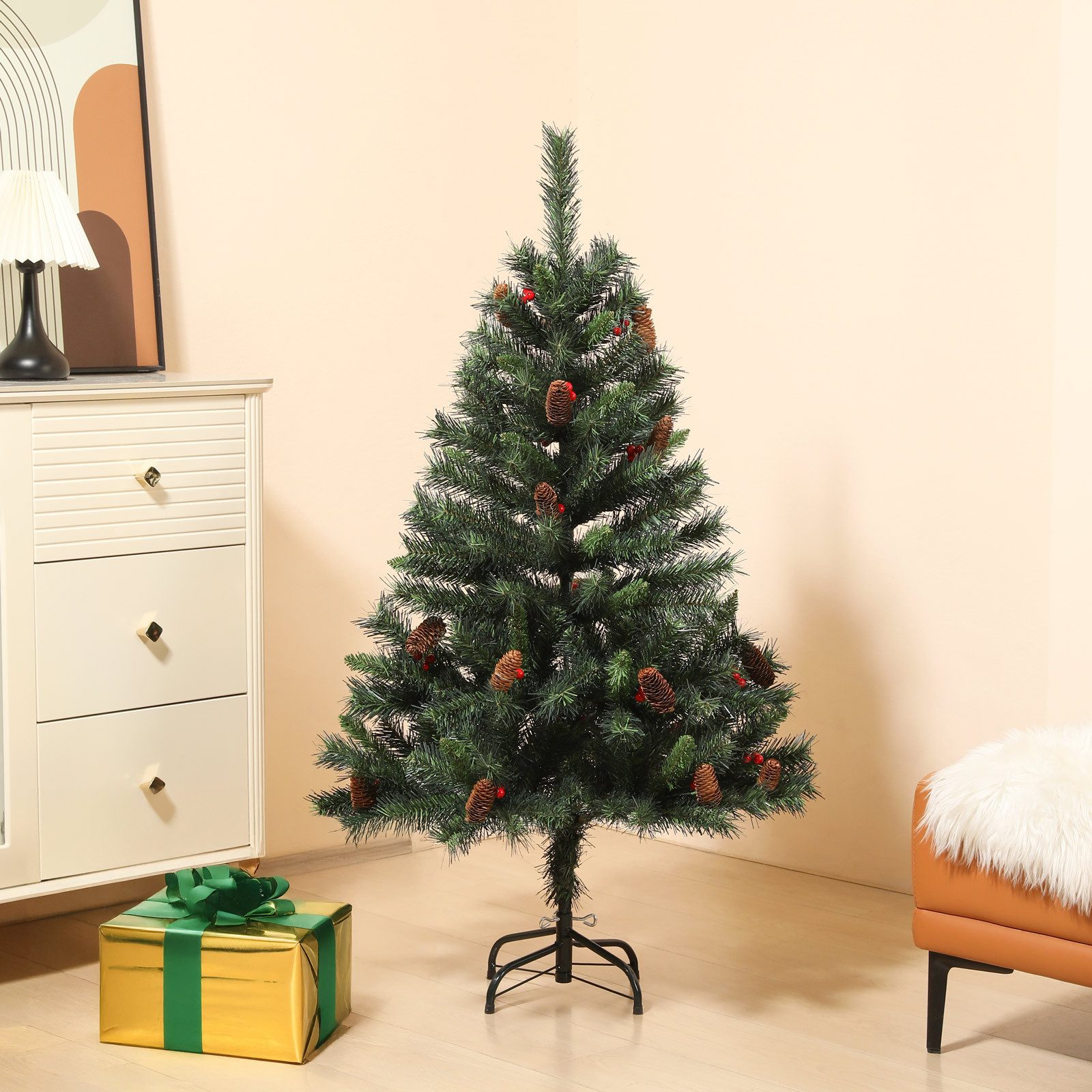 SVITA Künstlicher Weihnachtsbaum Weihnachtsbaum, Nordmanntanne, 371 biegsame Spitzen, Tannenbaum, Kunstbaum, Christmas, PVC, 150 cm – Bild 2 von 5