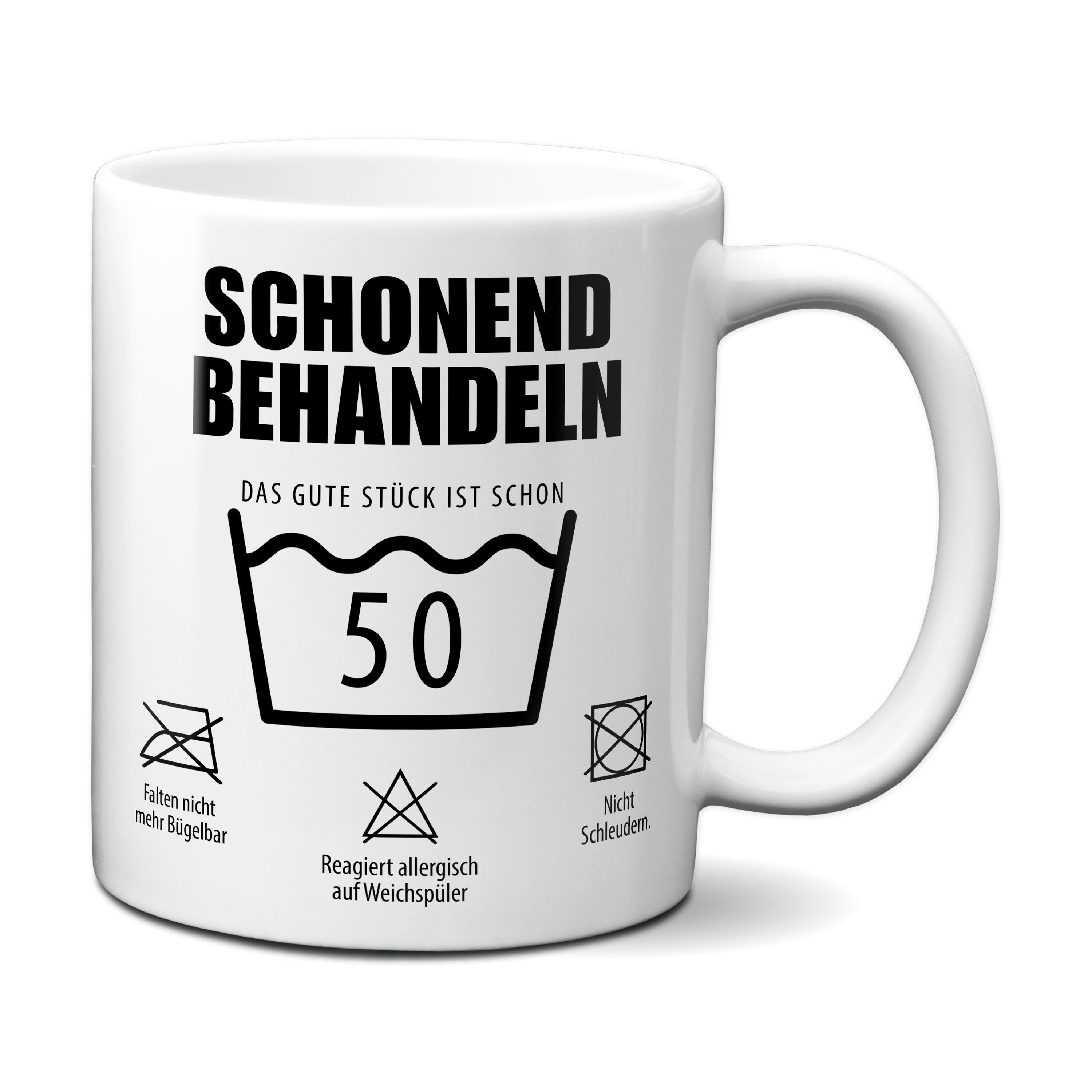 TASSENKING Tasse, Schonend behandeln. Das gute Stück ist schon 50.