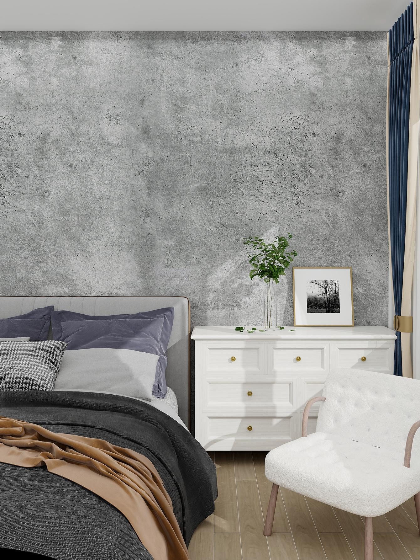 HomeBella Mustertapete Tapete Betonlook Selbstklebend Einfach zu montieren günstig online kaufen