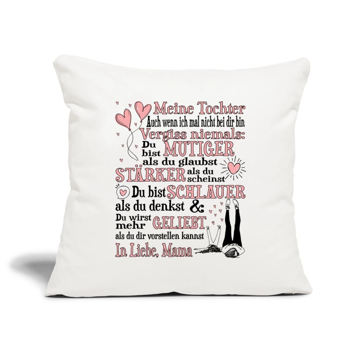 Spreadshirt Kissenbezug Meine Tochter Geschenk Liebeserklärung Mama Kissenb günstig online kaufen