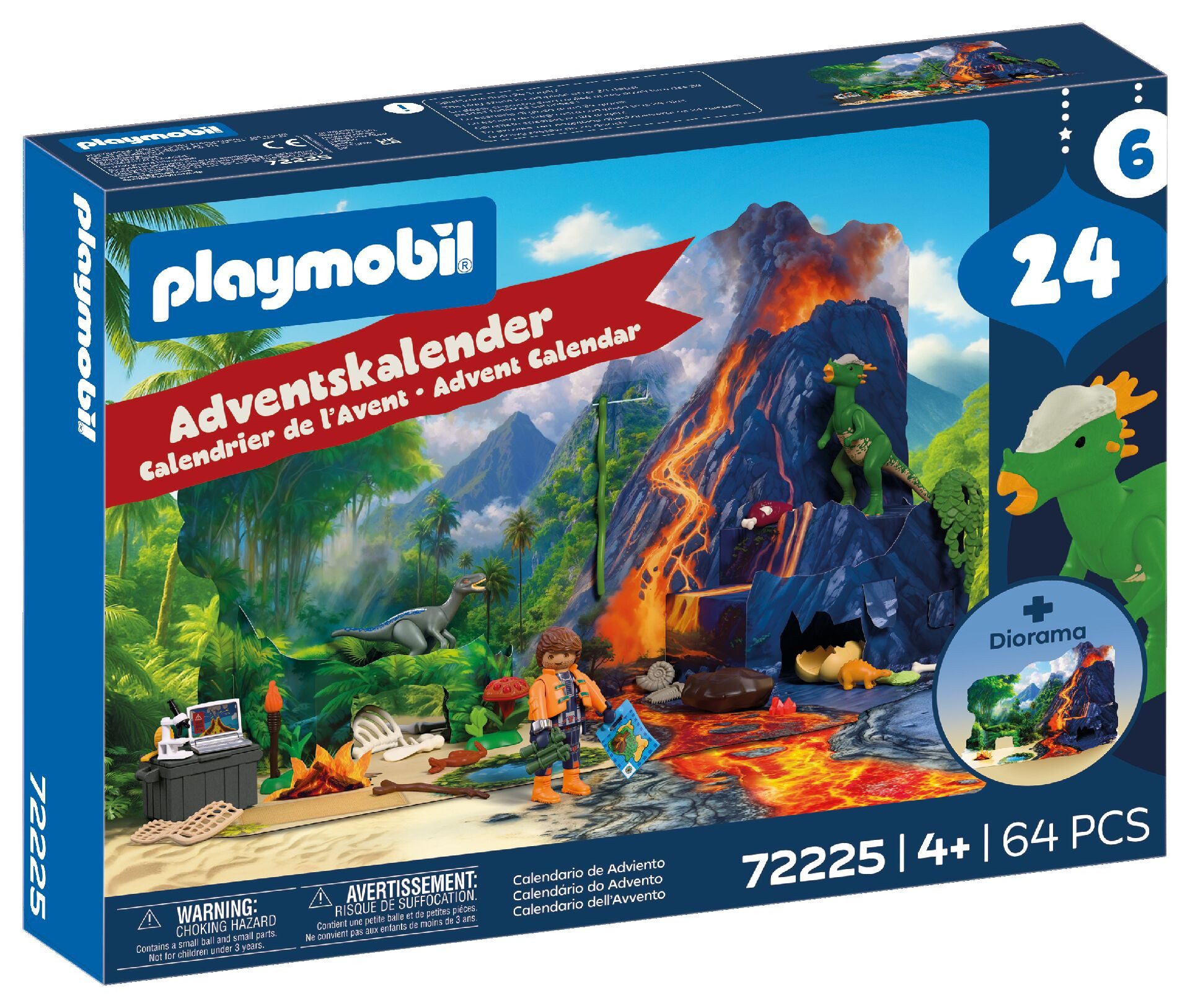 Playmobil® Spielzeug-Adventskalender Spielbausteine, Dino-Expedition (72225), Dinos, Made in Europe