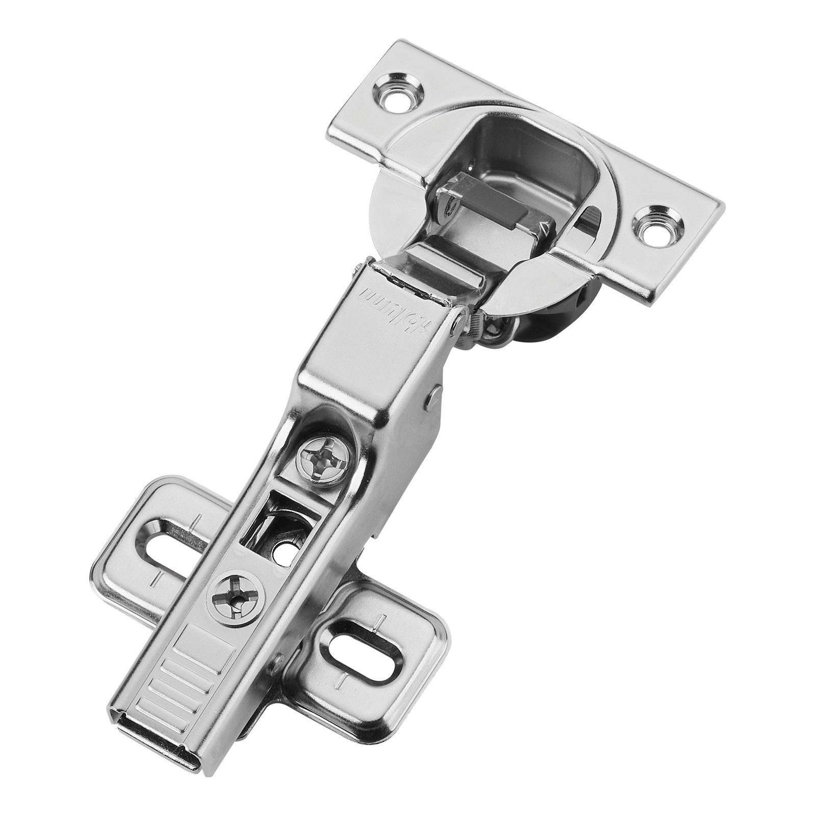 blum Möbelbeschlag Topfband Schrankscharnier 110° mit Schließautomatik (1 St), Mittelanschlag 71B3650 inkl. Montageplatte 173L6100