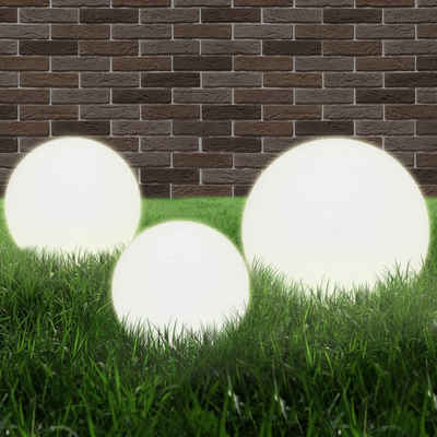 vidaXL Außen-Wandleuchte LED-Gartenleuchten-Set 3-tlg. Kugelförmig 20/30/40 cm PMMA