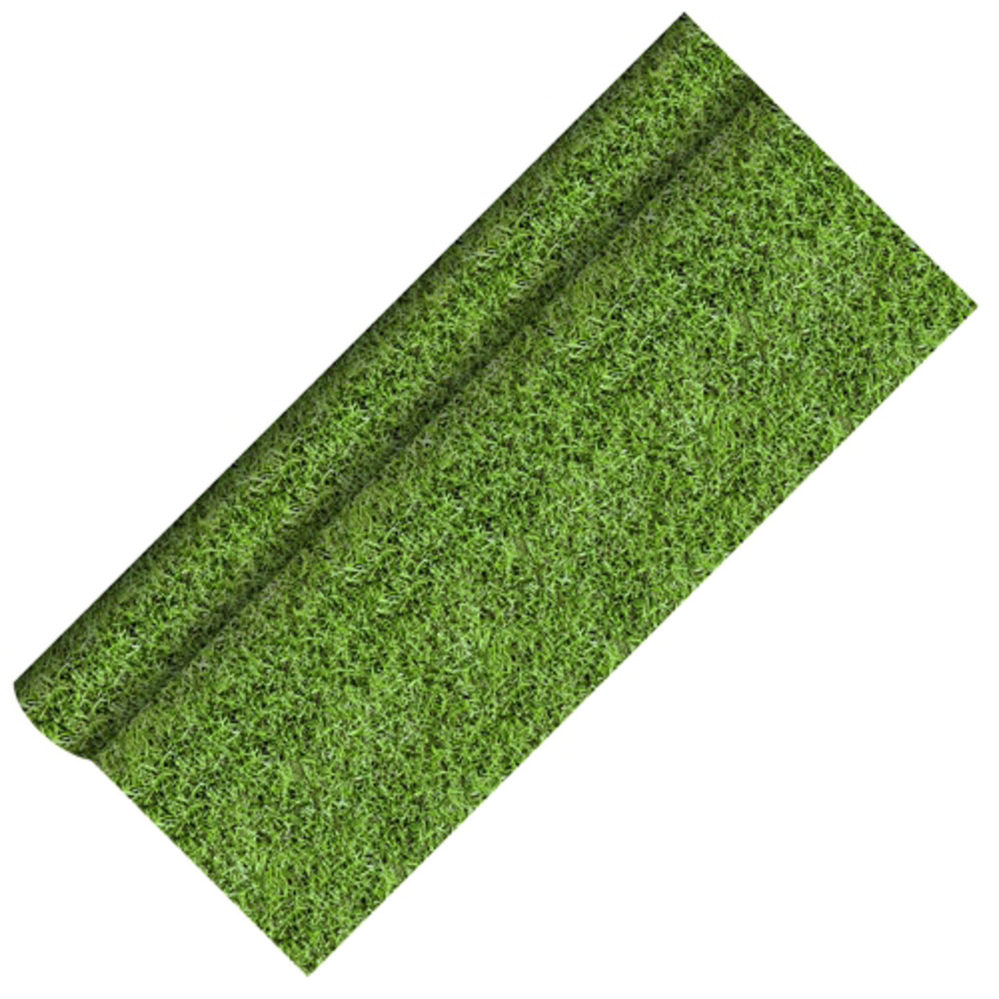 PAPSTAR Tischdecke, Papiertischdecke 120cm x 5m mit Fußball Rasen Motiv Grün