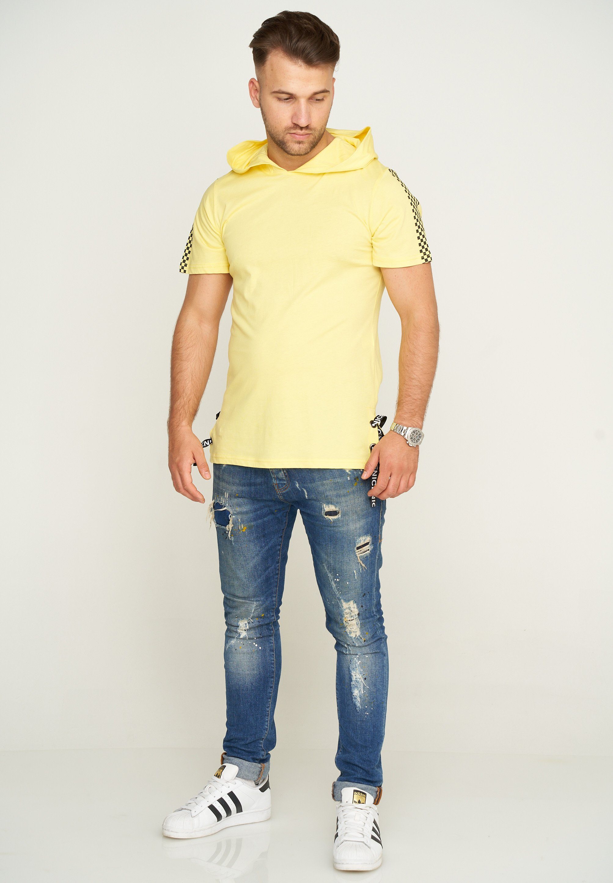 Gelb T-Shirt 2YMANCOS 2Y Oversize-Stil im Premium