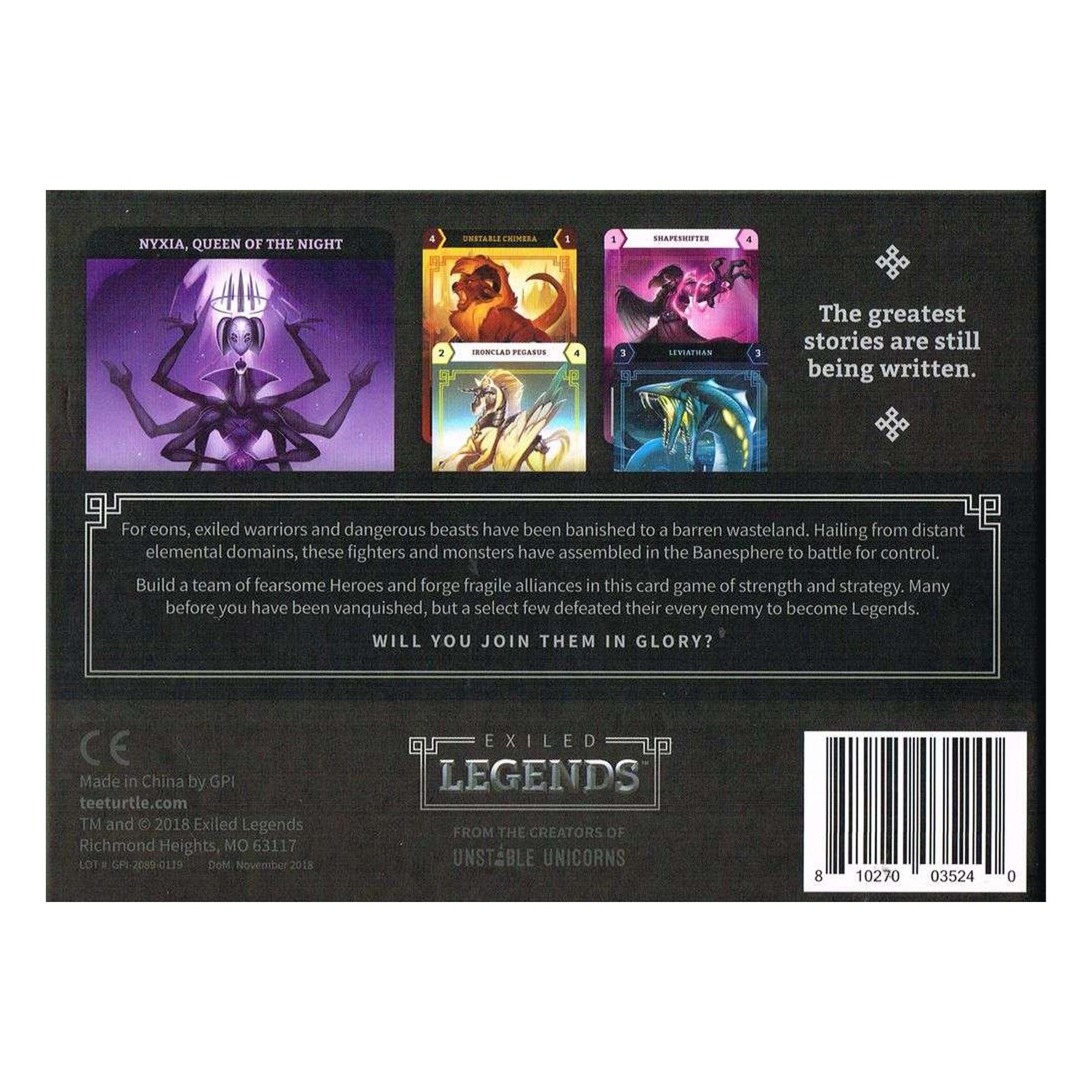 Unstable Games Spiel Exiled Legends - Strategisches Kartenspiel (EN)