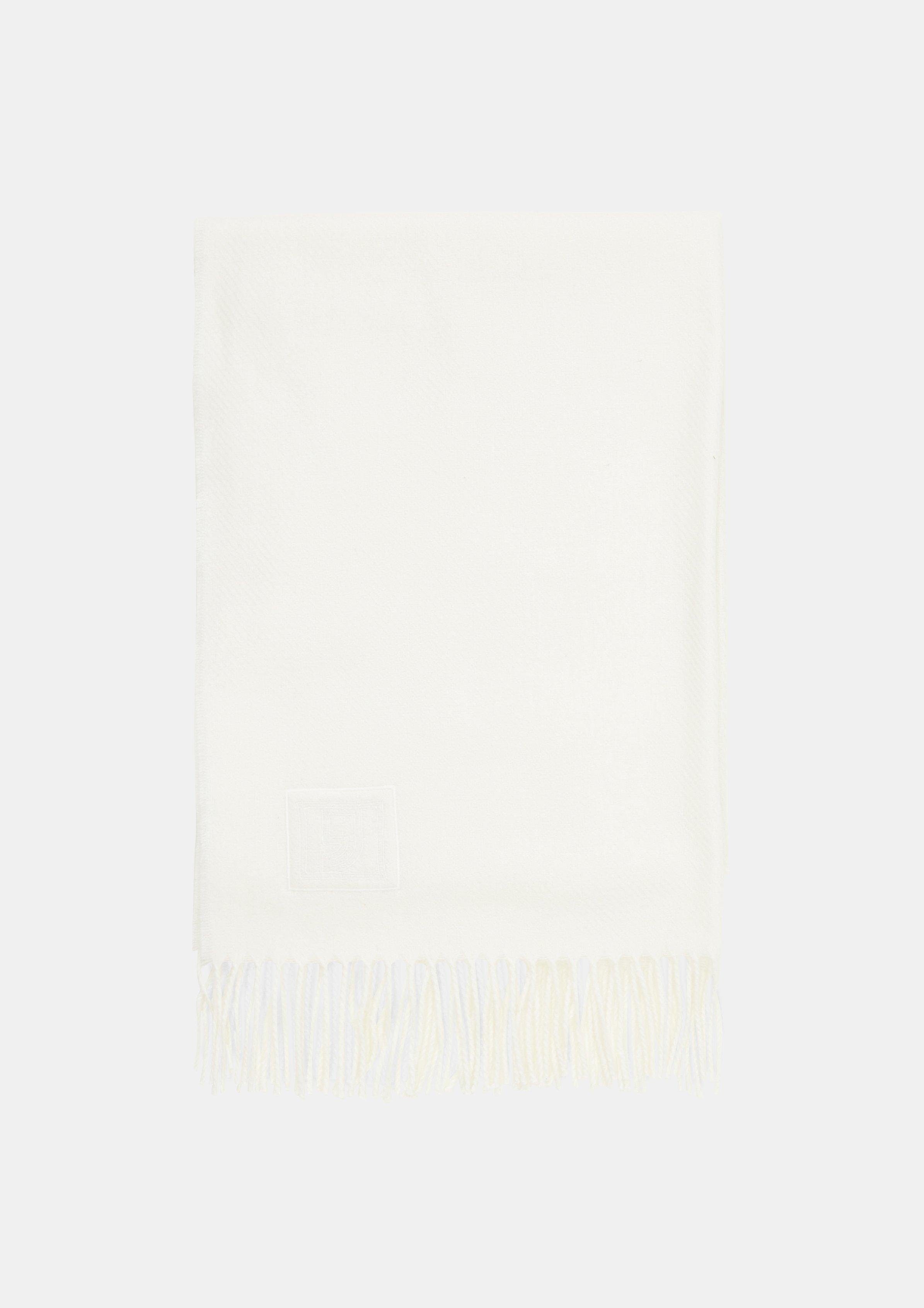 Comma Halstuch Schal aus Fransen weiß Wollmix
