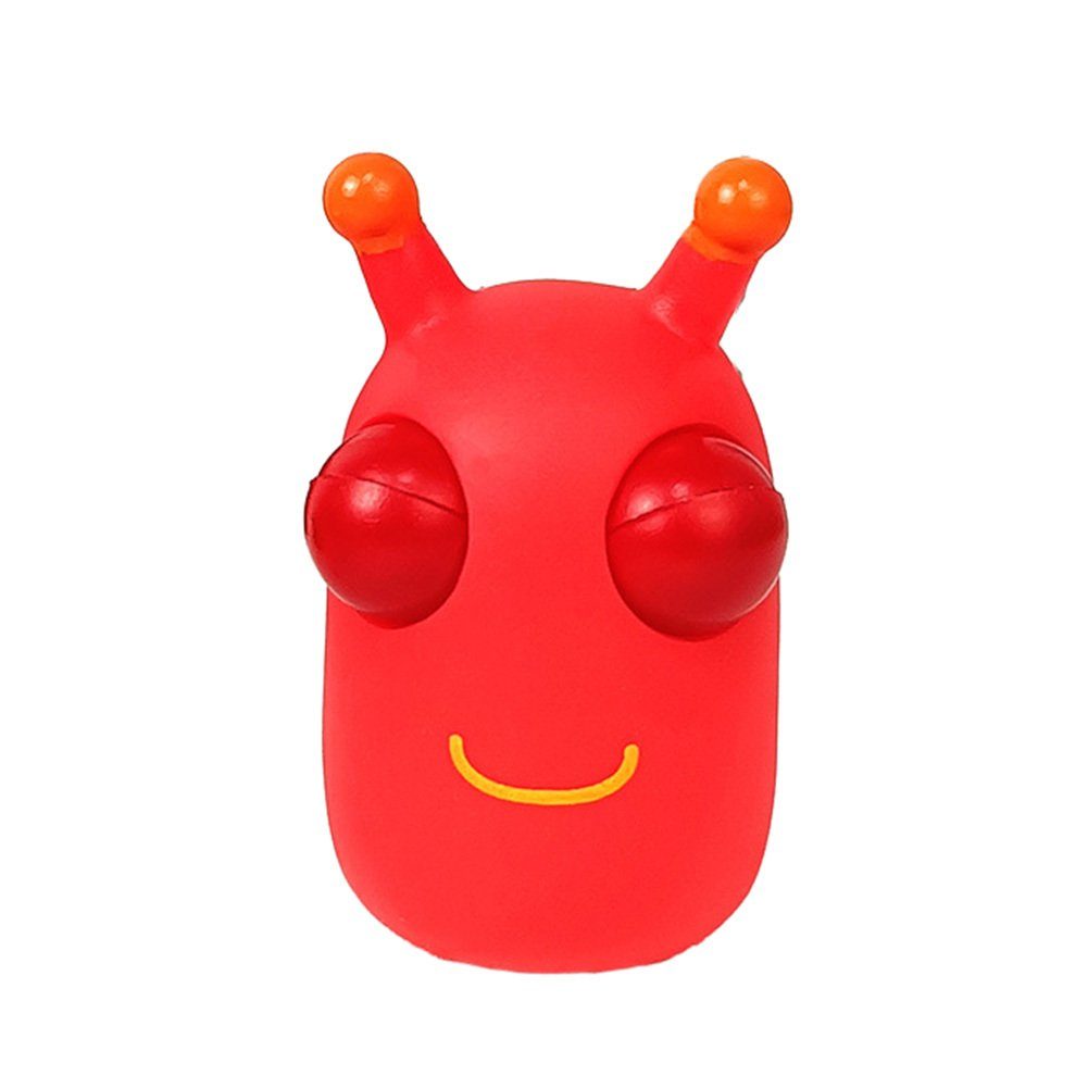 Blusmart Spielball Squishys Weich Quetschspielzeug Mit Tragbar, Rot Pop-Eyed-Käferform