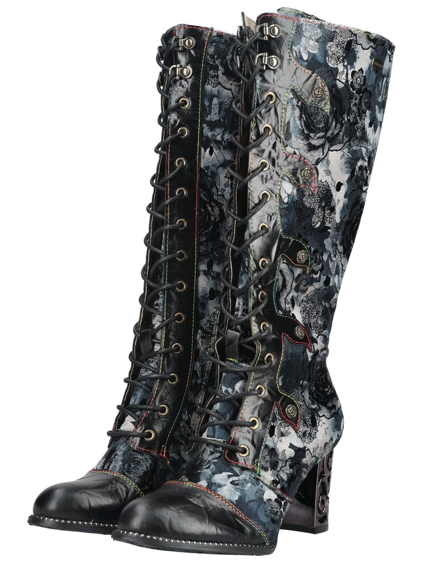 LAURA VITA LAURA VITA Stiefel Leder/Textil High-Heel-Stiefel – Bild 4 von 5