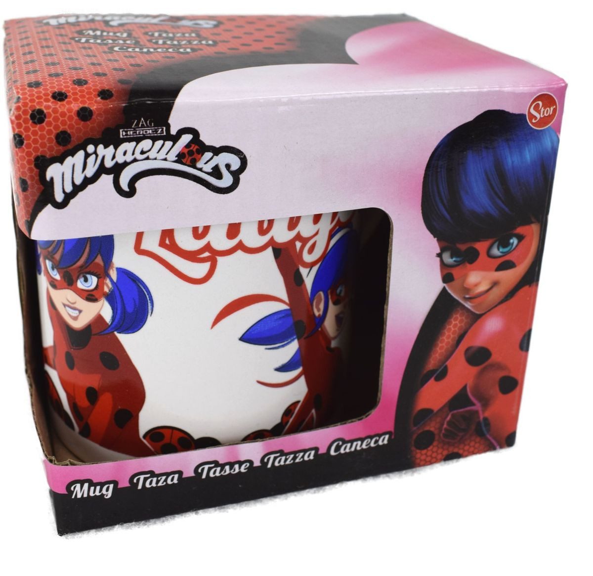 Stor Tasse Miraculous Ladybug Kindertasse 237ml im Geschenkkarton 85 x 70 mm, Keramik, Authentisches Design