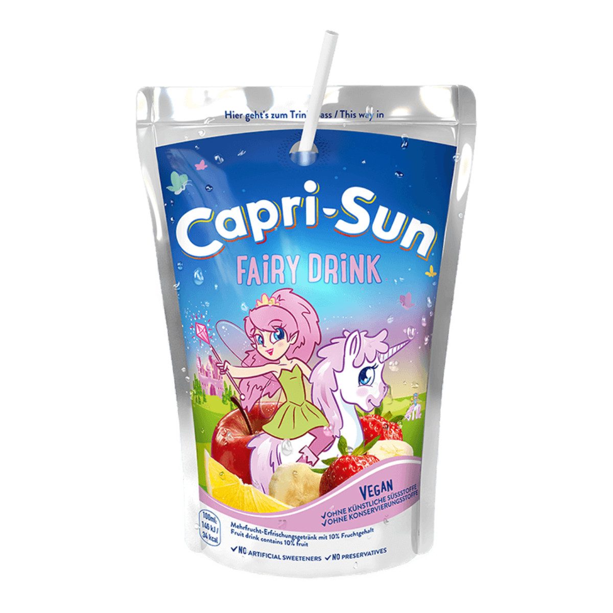 CAPRI-SUN Softgetränk, Capri Sun Fairy Drink Trinkpacks mit Mehrfruchtsaft Getränk 10x200ml