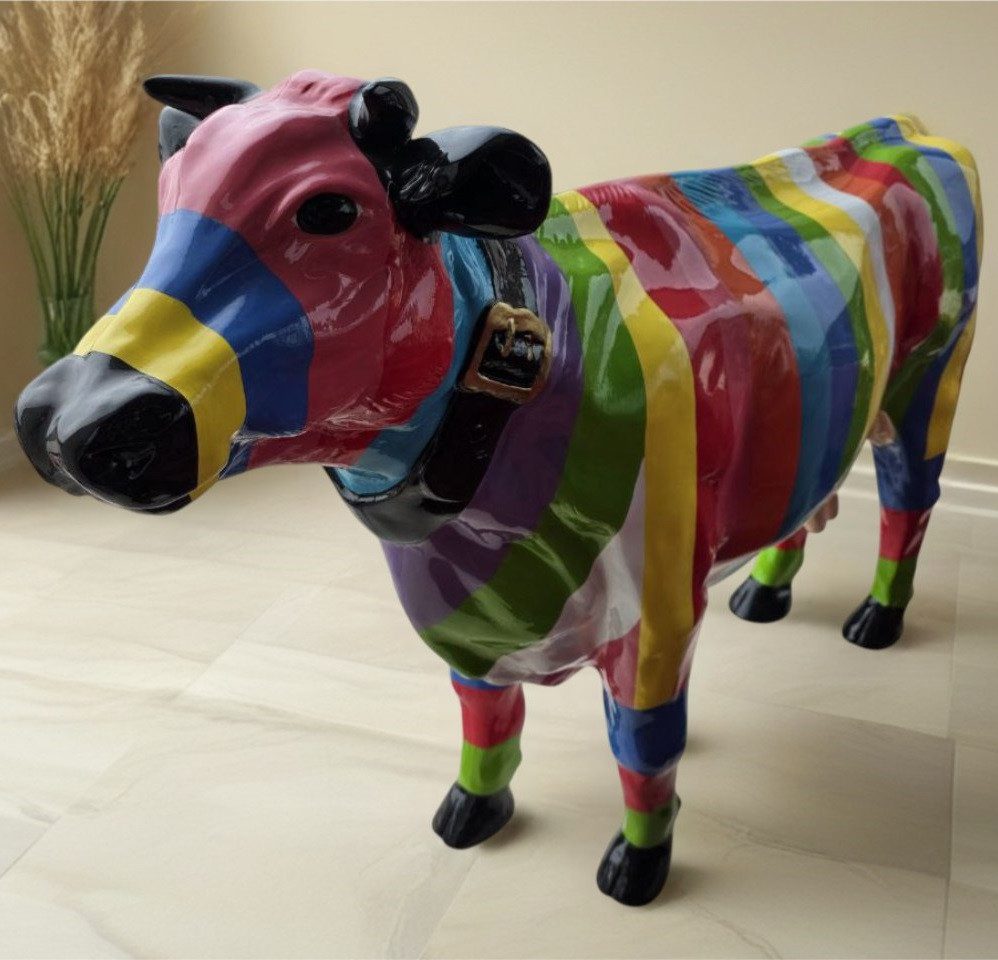 JVmoebel Tierfigur Deko Statue Kuh Deko Statue Skulptur Abstrakt Figur Sofort, Made in Europa