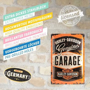 Nostalgic-Art Metallschild Blechschild 40 x 60 cm - Harley-Davidson - Harley-Davidson Garage