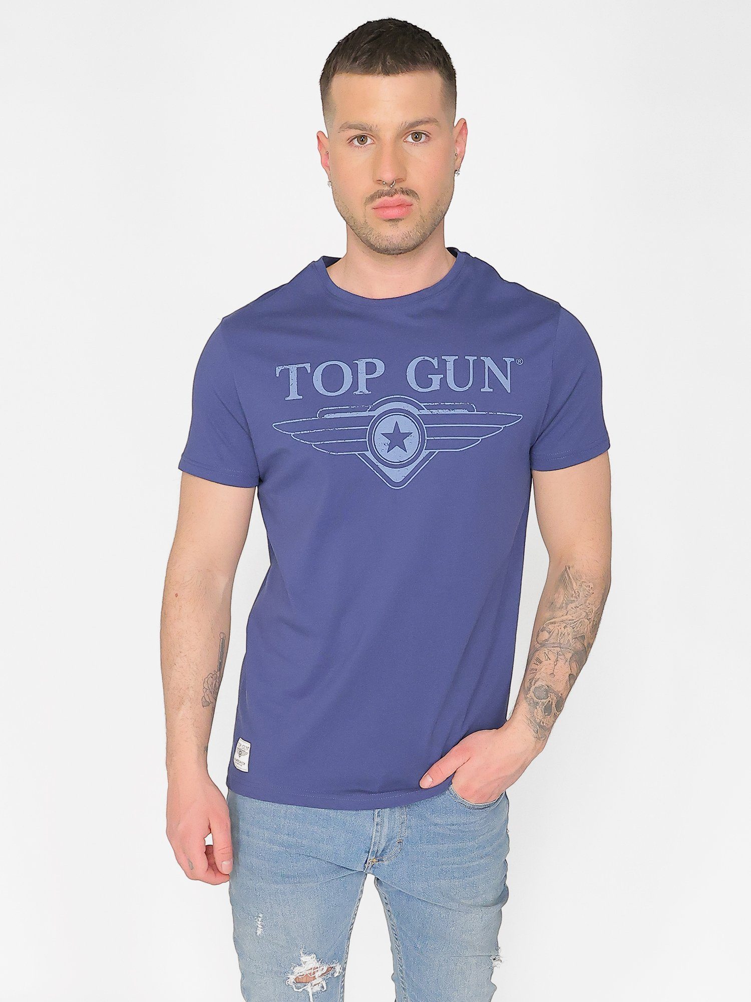 TOP TG20213038 GUN T-Shirt navy