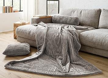 Wohndecke Cordoptik, Gözze, mit Glanzeffekt, Kuscheldecke günstig online kaufen
