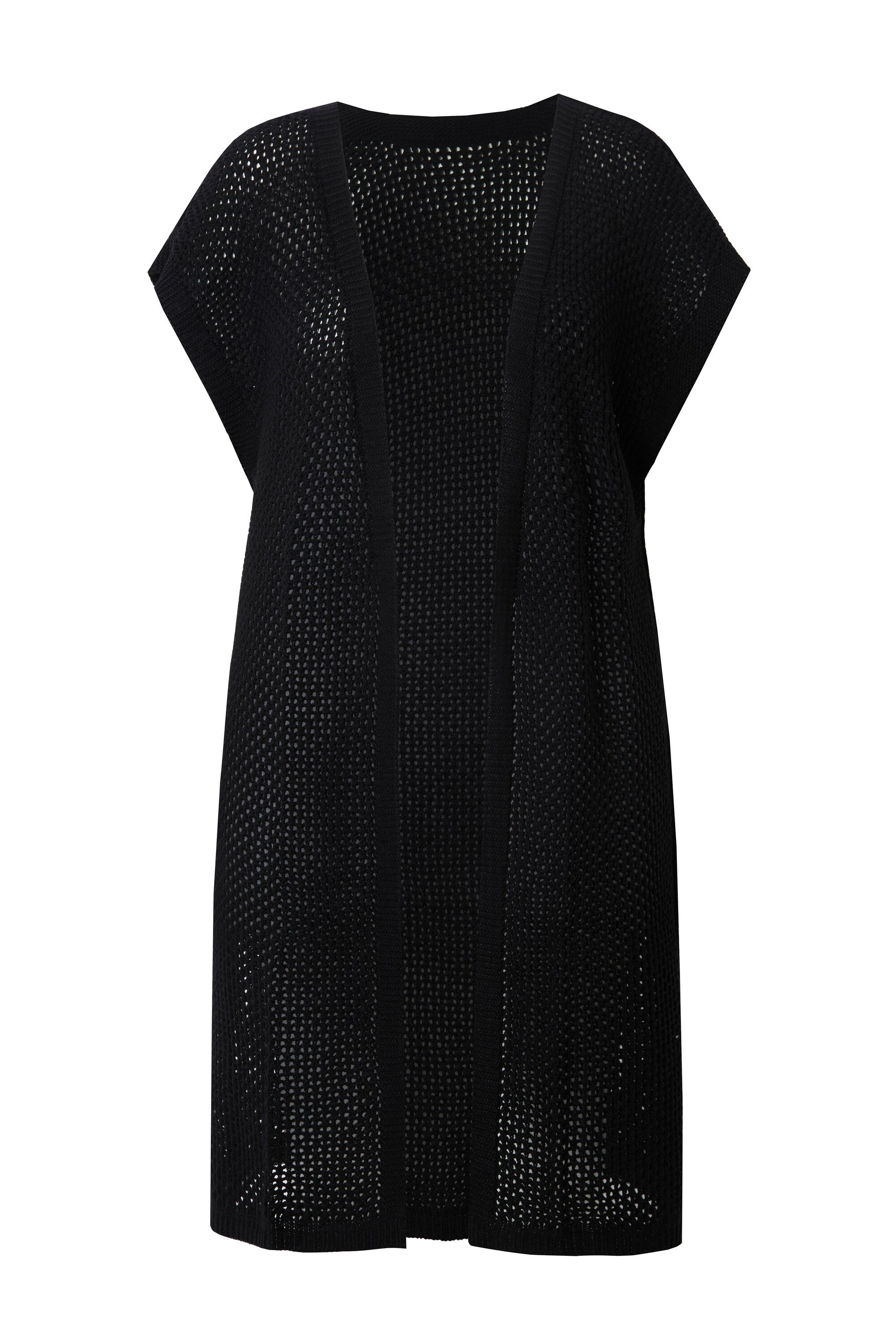 MIAMODA Langjacke Strickweste offene Form Strukturstrick günstig online kaufen