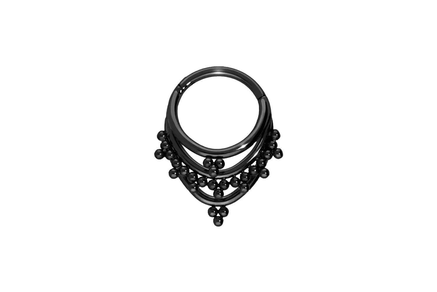 Piercing-Set Titan Segmentring Clicker 3 RINGE + KUGELDREIECKE