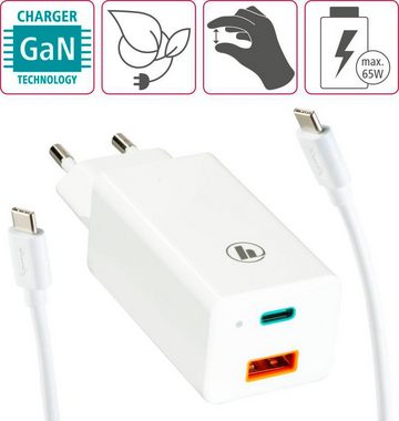 Hama Laptop USB-C Ladegerät (Universal-Netzteil, GaN, Power Delivery, 65W) Notebook-Netzteil