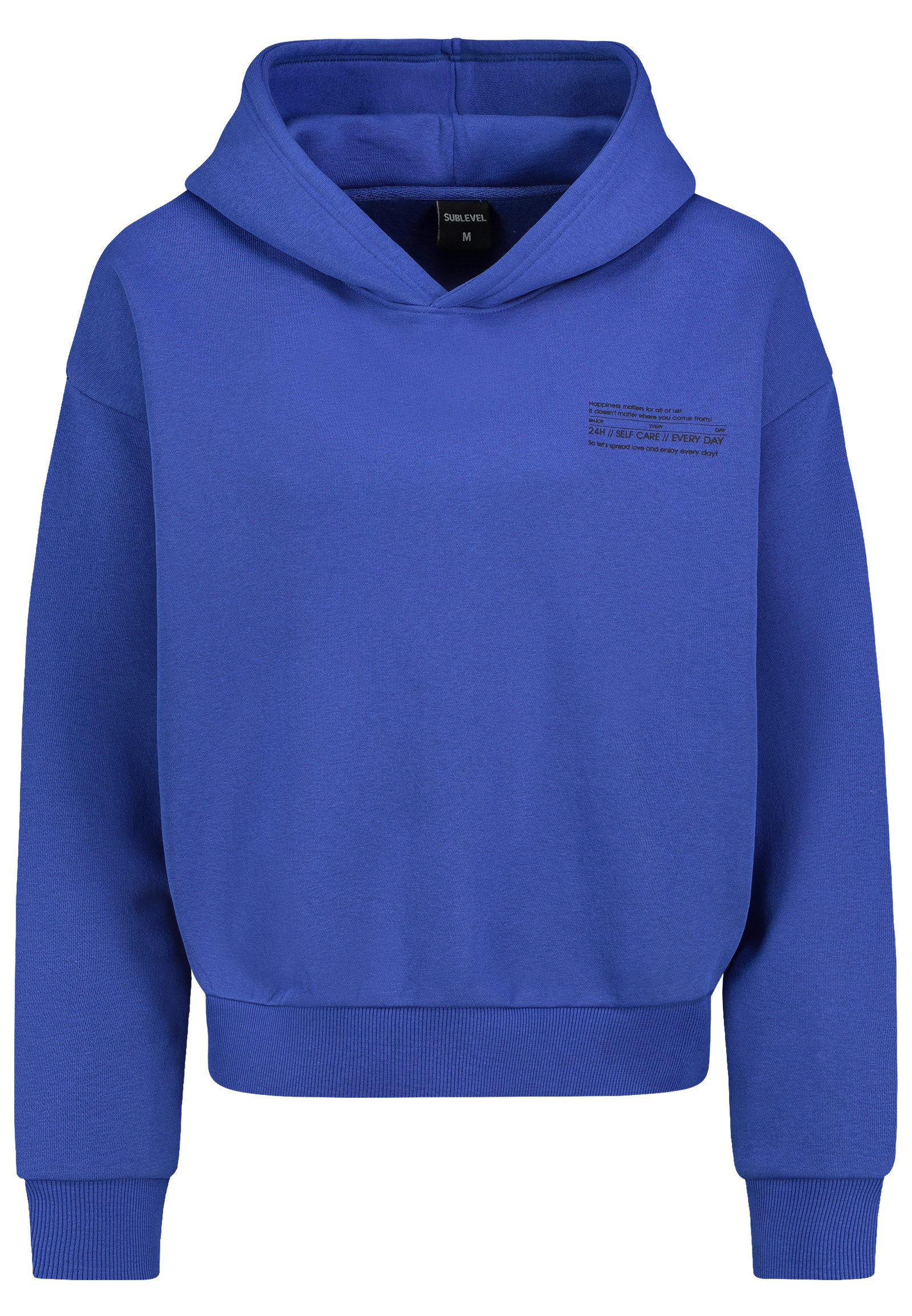 SUBLEVEL Kapuzenpullover Damen Sweathoodie mit Miniprint Oversize Hoodie, weicher Sweat