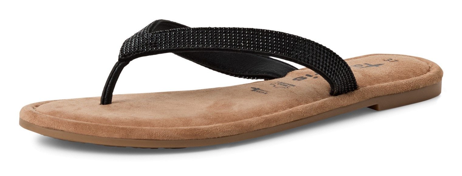 Tamaris Zehentrenner, Sommerschuh, Dianette mit funkelnden günstig online kaufen