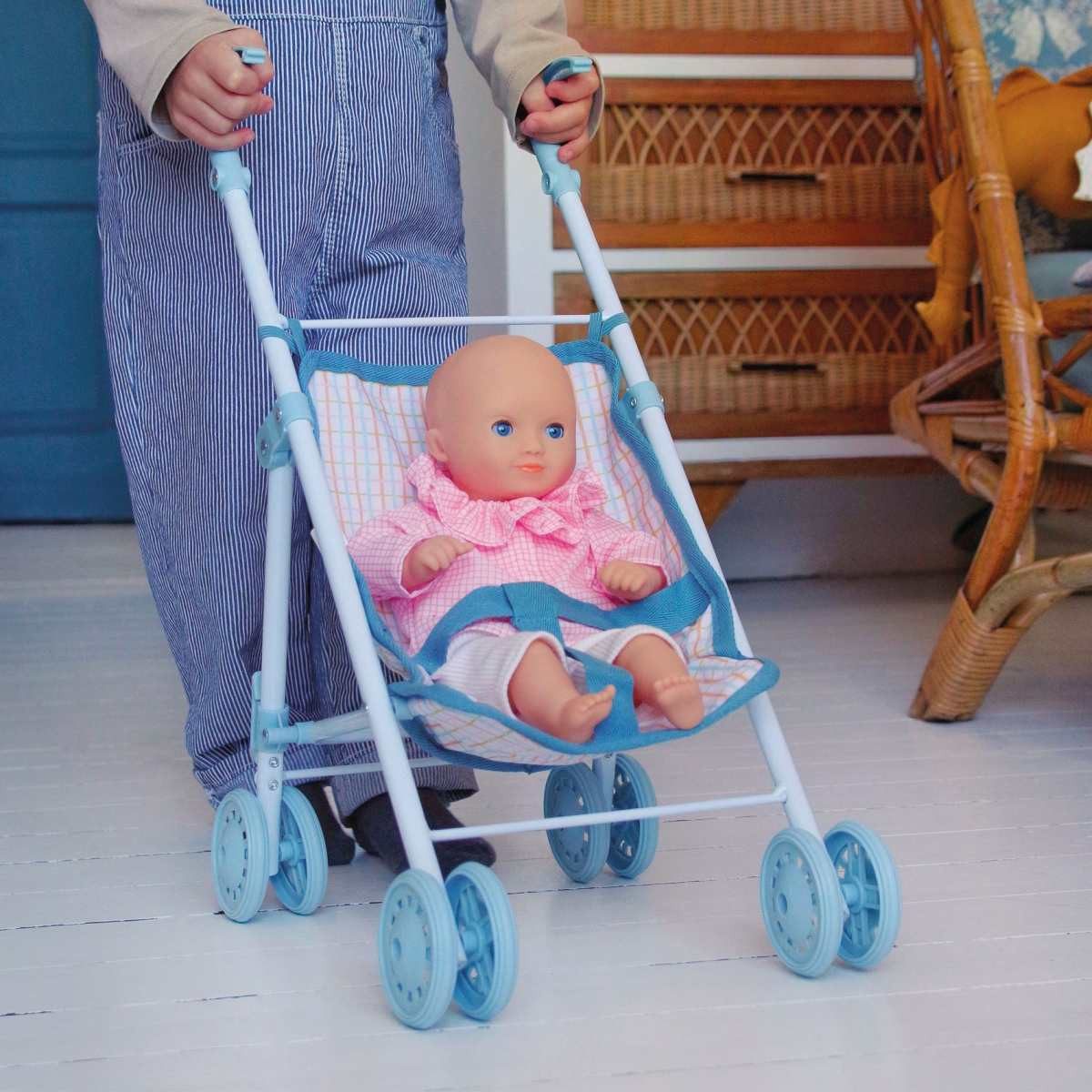 DJECO Babypuppe POMEA Puppe Alba 32cm weicher Körper Schlafaugen